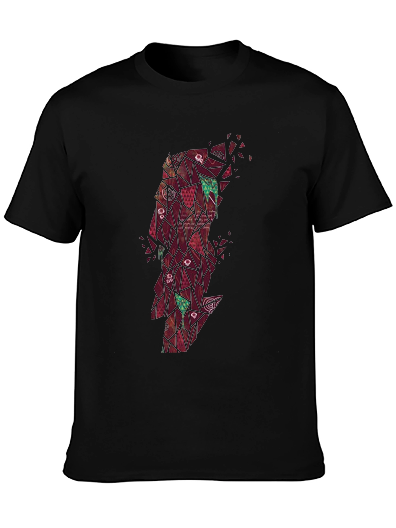 Abstract Geometric Lightning Bolt Graphic Tee