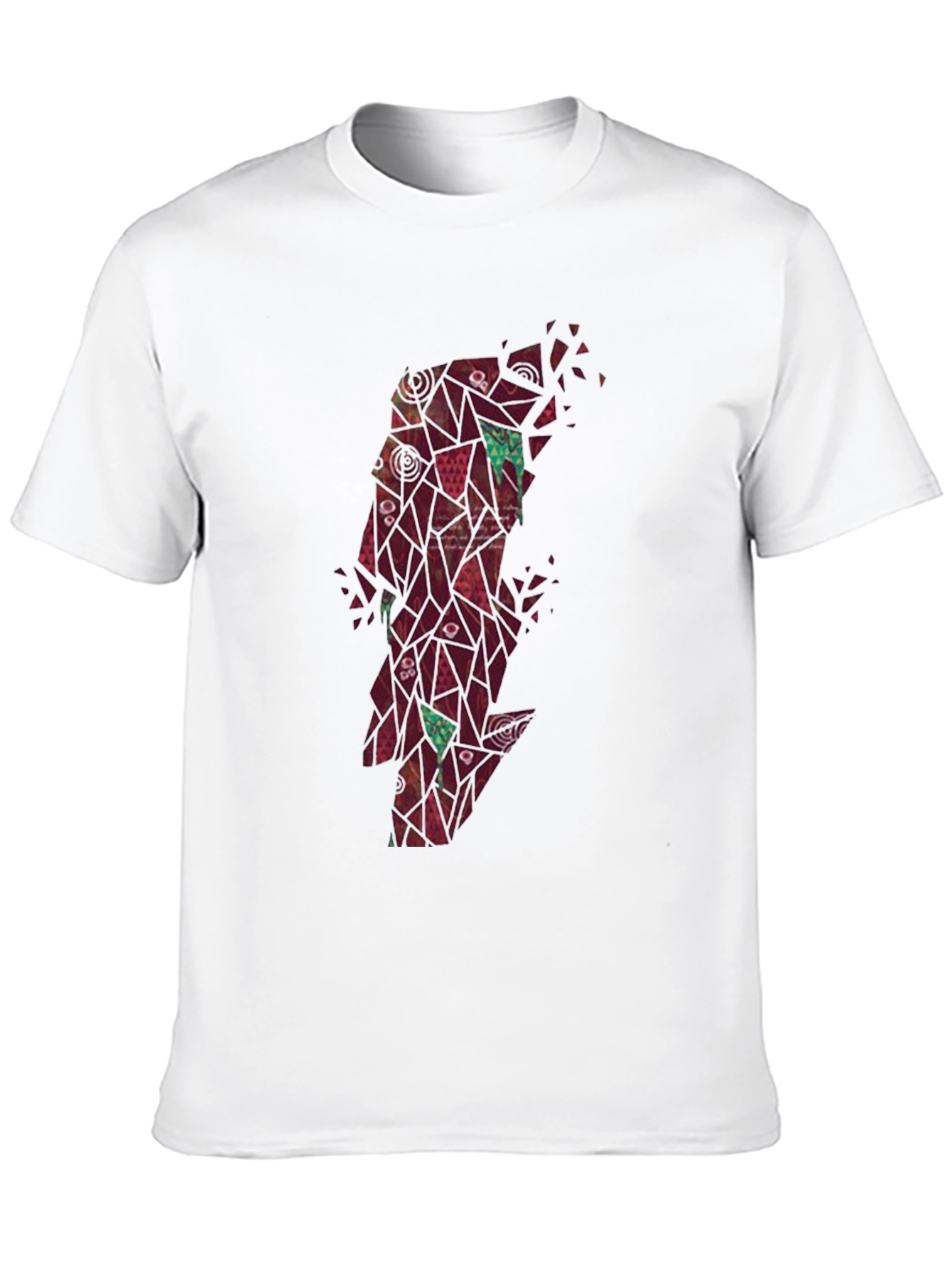 Abstract Geometric Lightning Bolt Graphic Tee