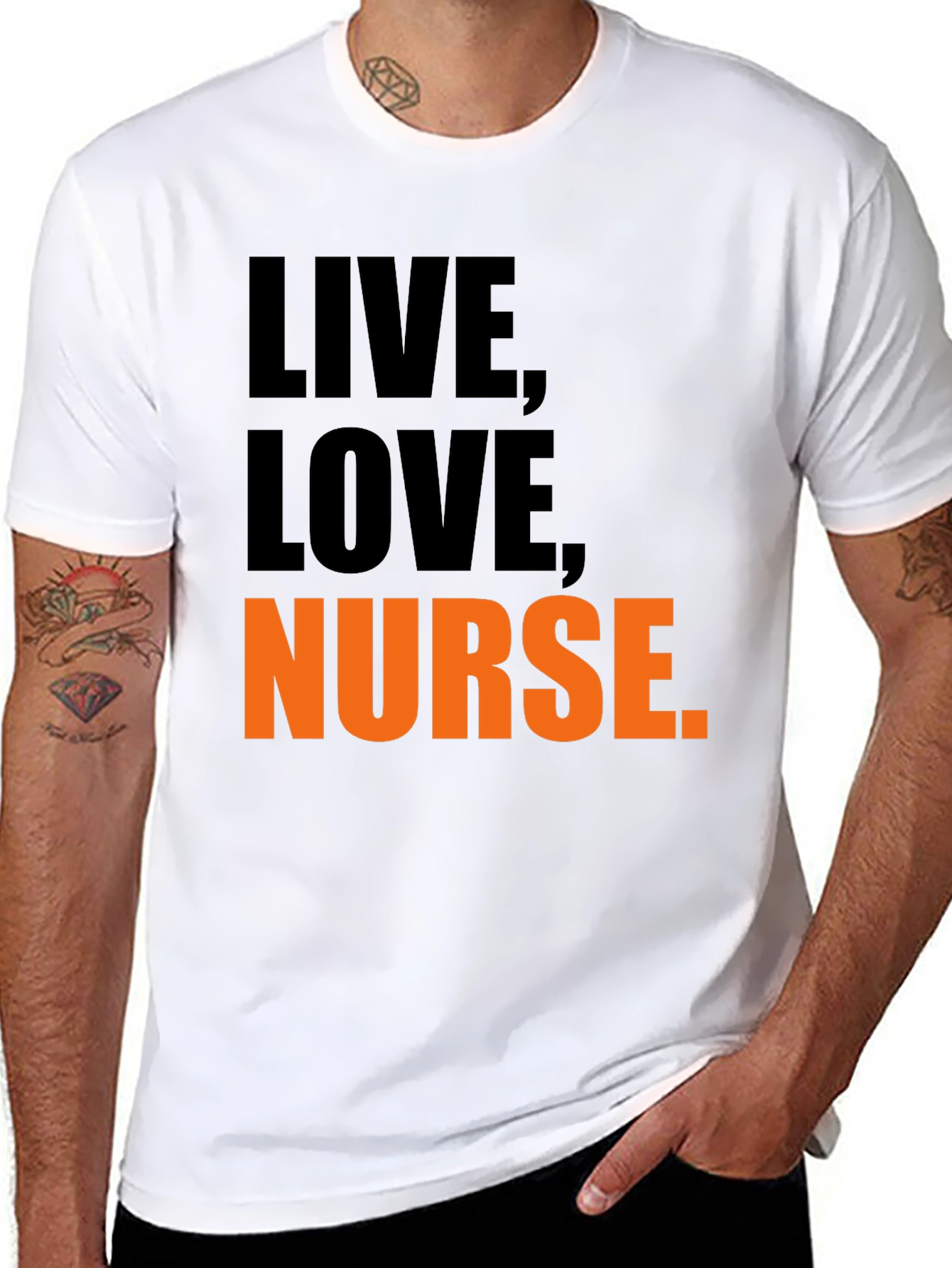 Live Love Nurse Graphic Tee - Black T-Shirt
