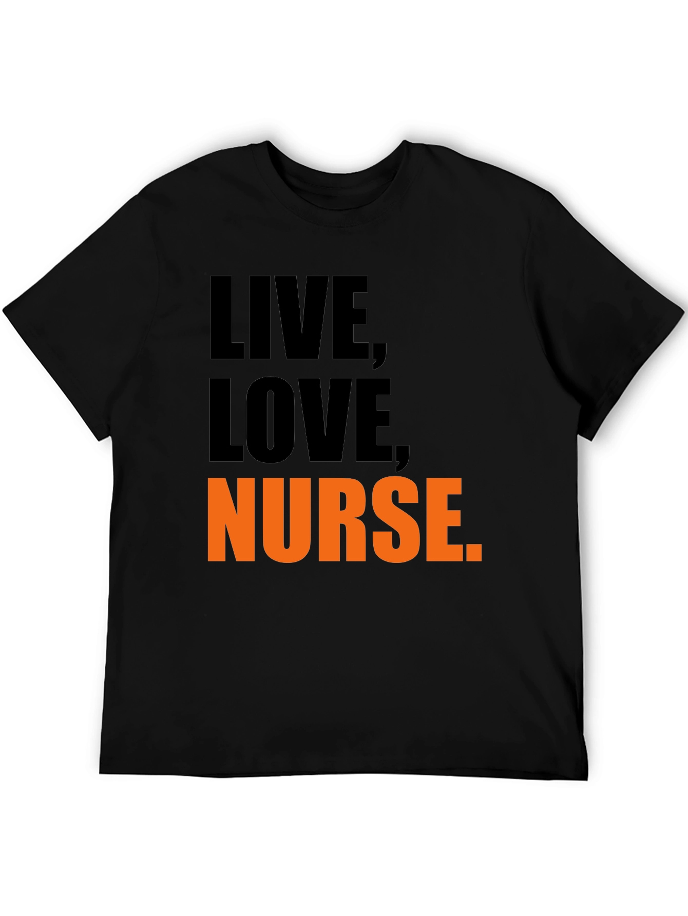 Live Love Nurse Graphic Tee - Black T-Shirt