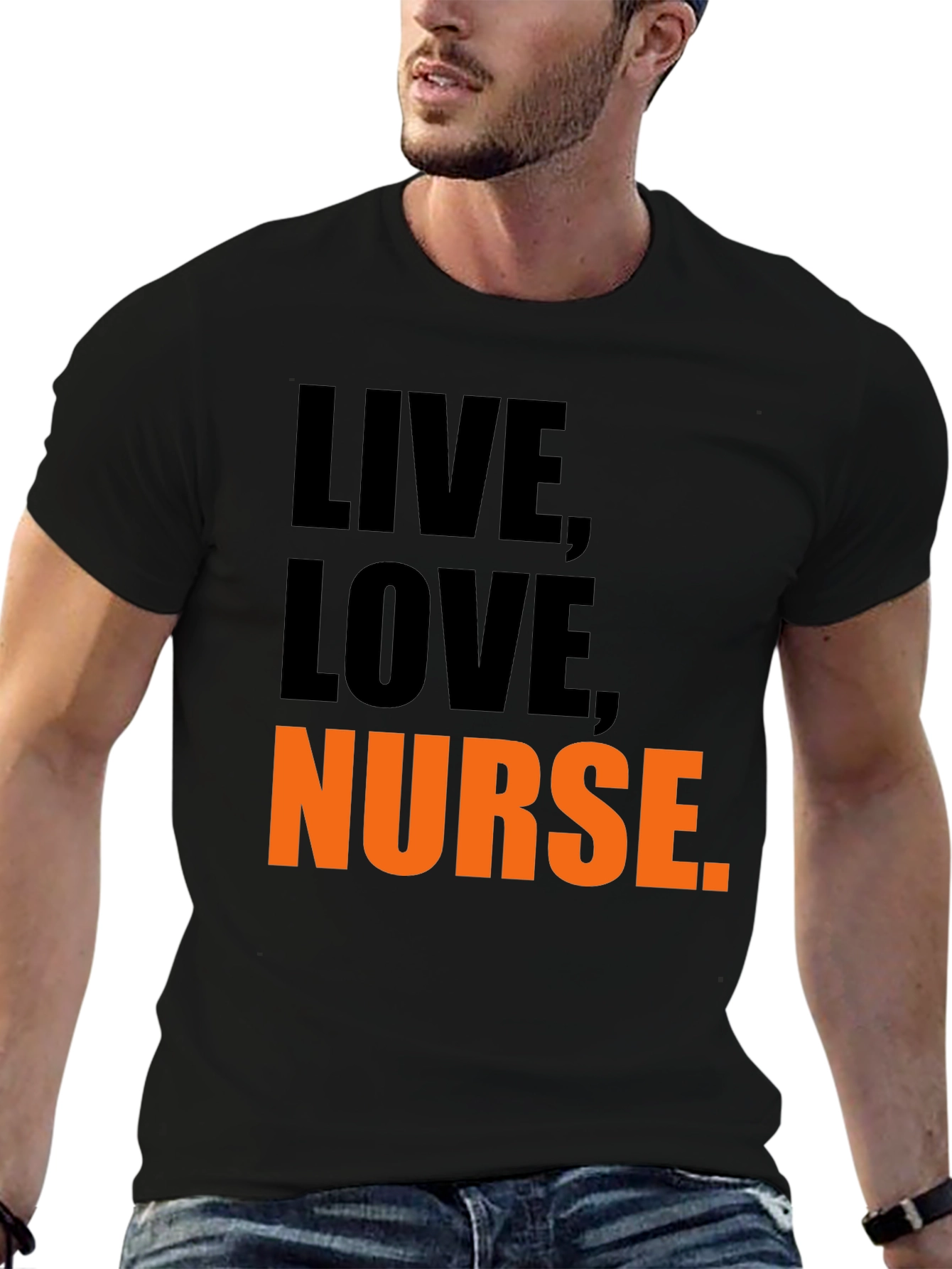 Live Love Nurse Graphic Tee - Black T-Shirt