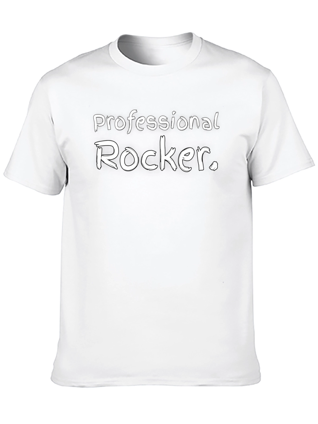 Professional Rocker Graphic Tee - Black Cotton