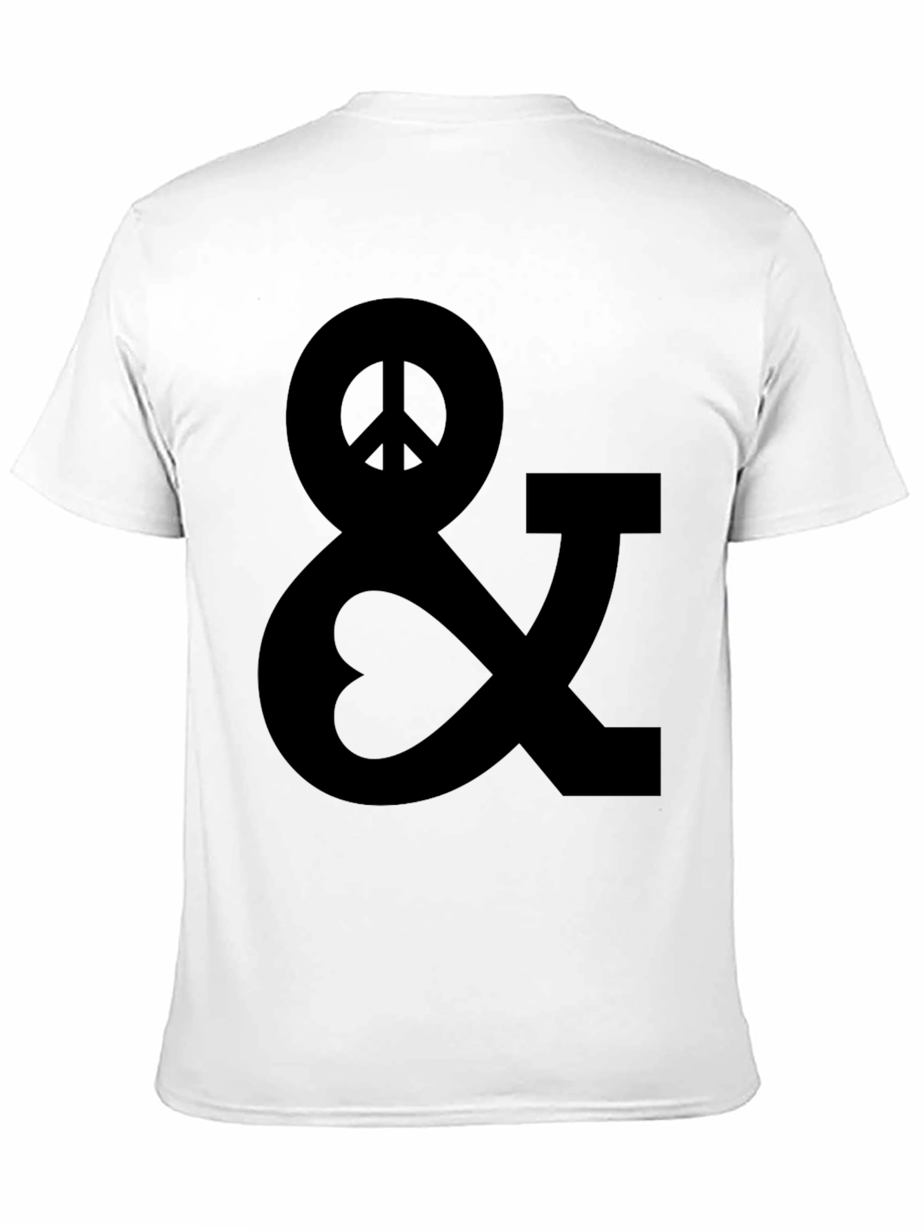 Peace & Love Black Graphic T-Shirt