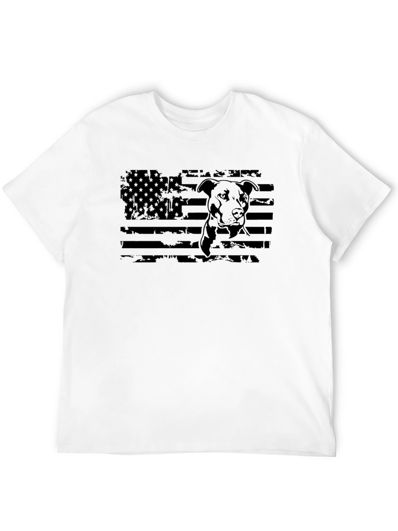 American Pitbull USA Flag T-Shirt