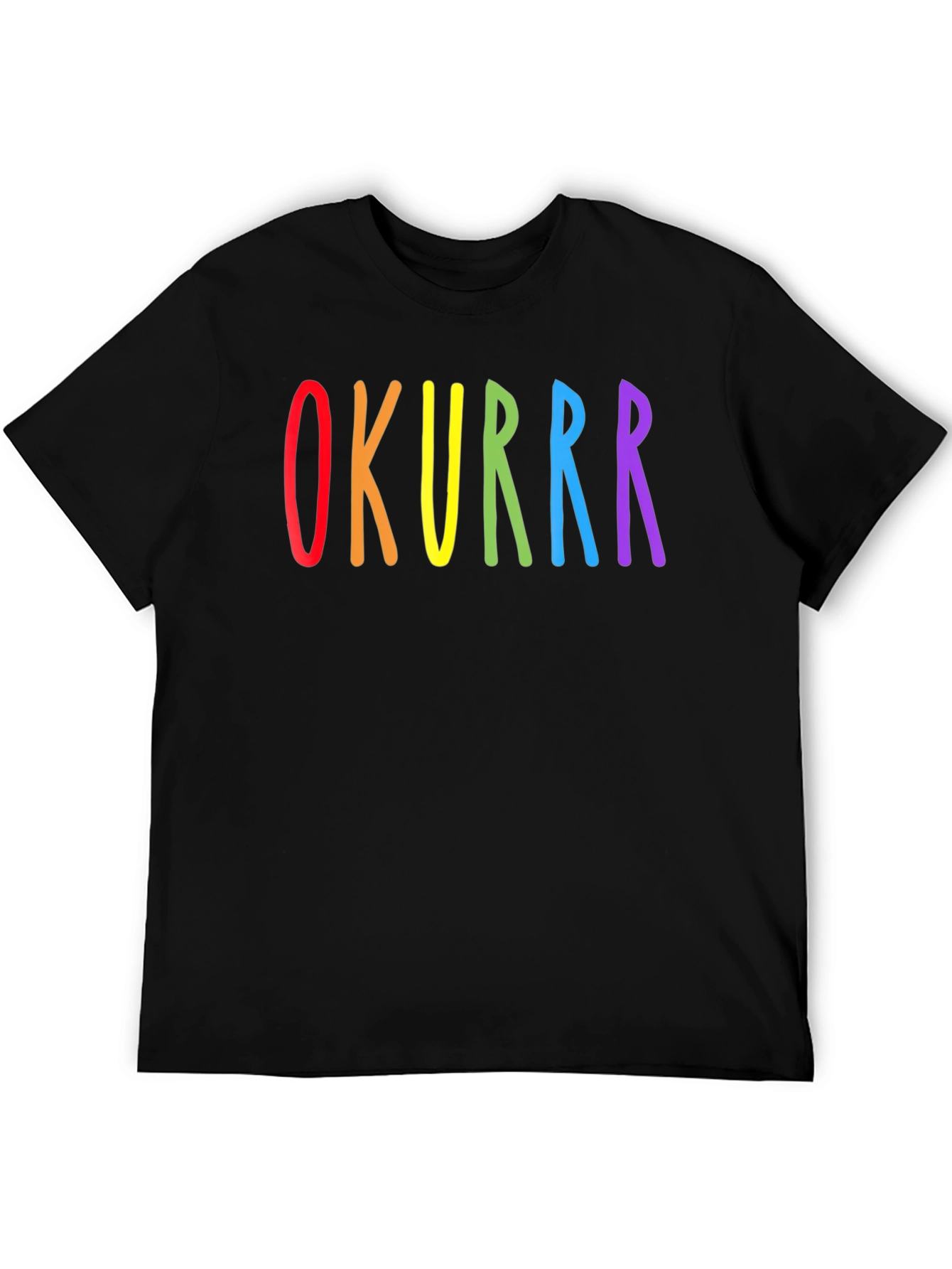 OKURRR Rainbow Graphic Black T-Shirt
