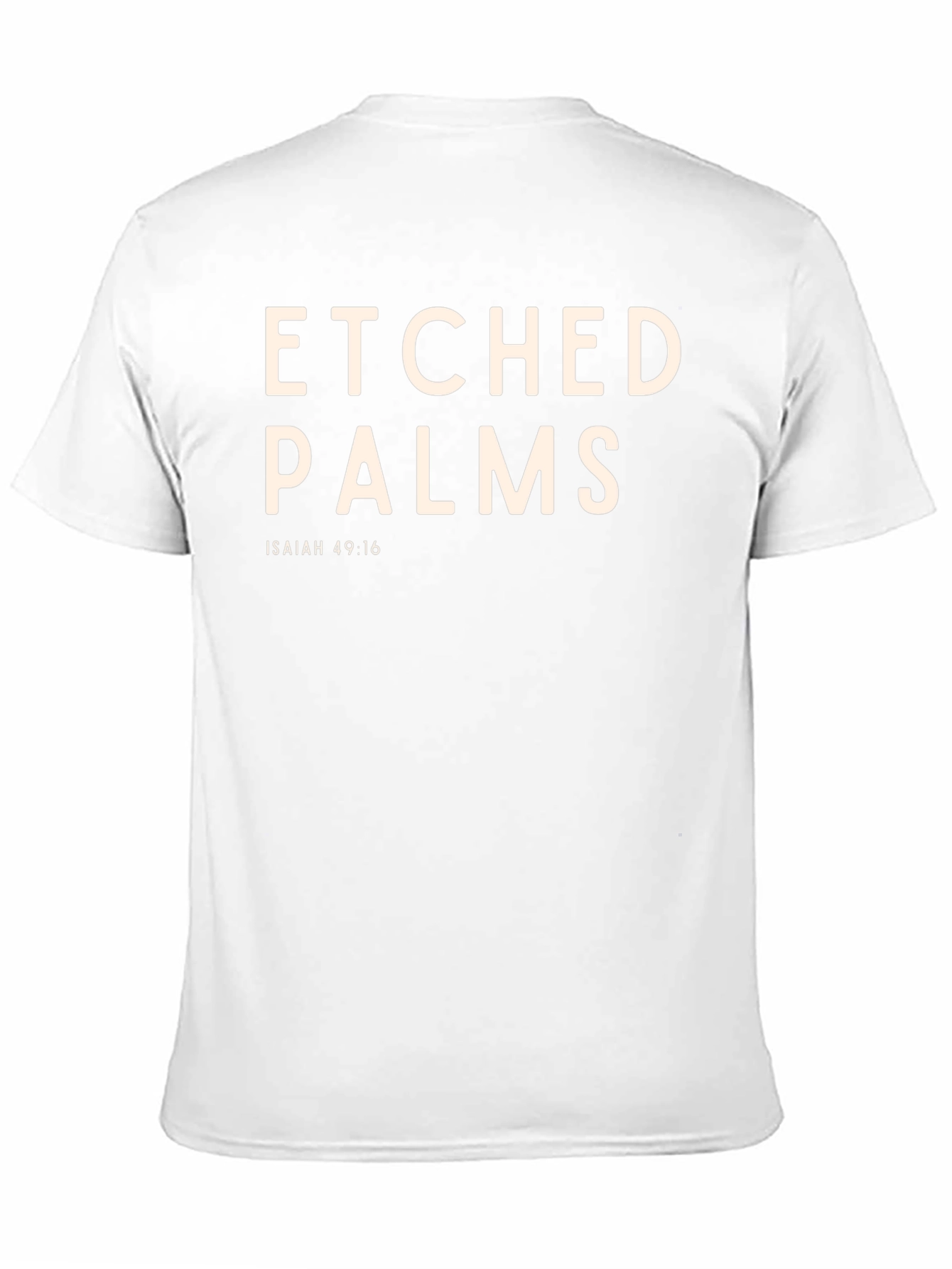 Etched Palms Isaiah 49:16 Black T-Shirt