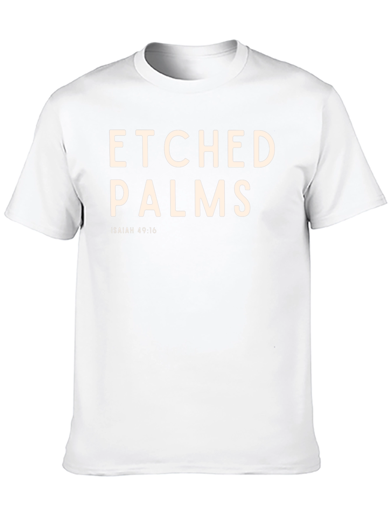 Etched Palms Isaiah 49:16 Black T-Shirt