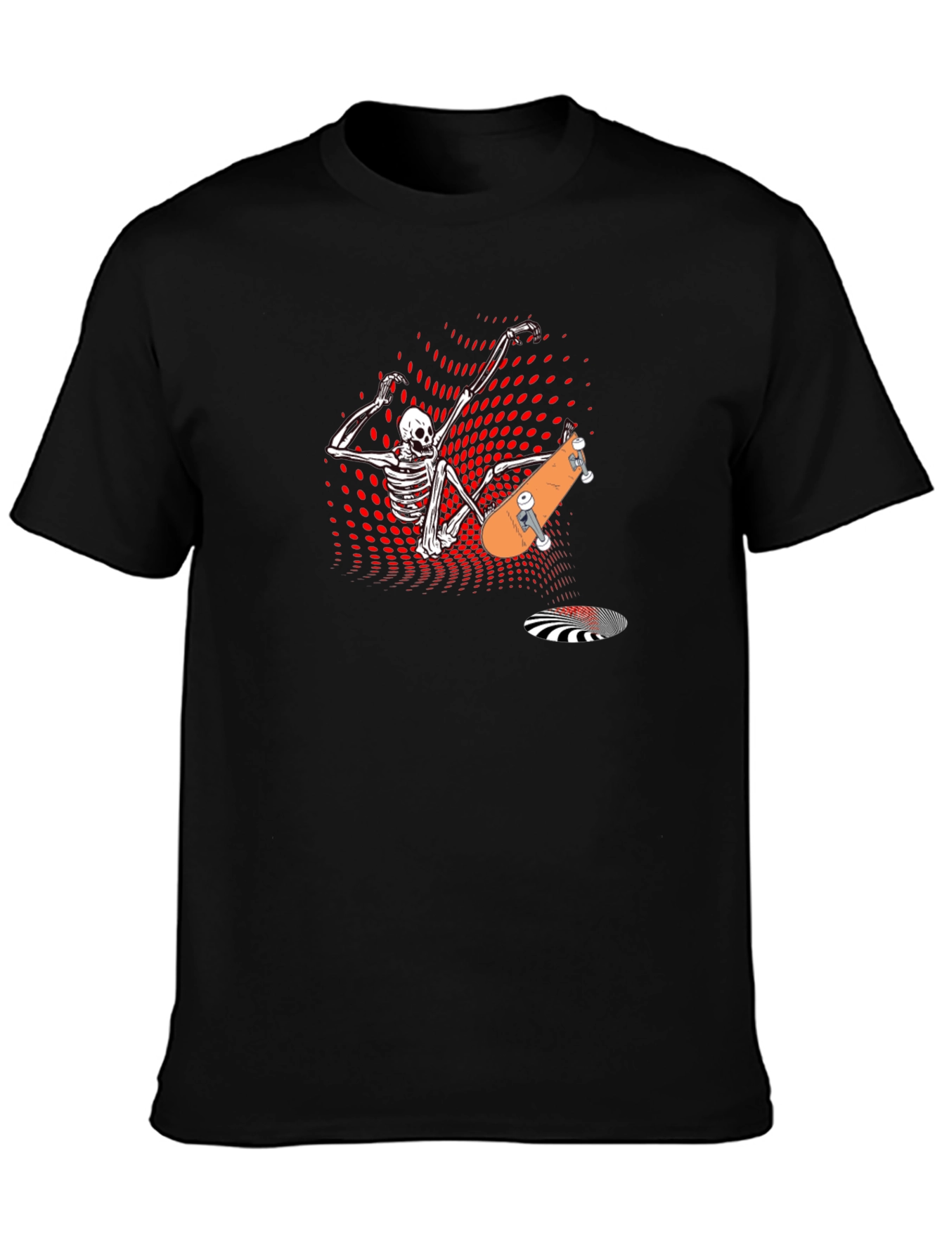 Skateboard Skeleton Graphic Tee - Cool & Edgy Design