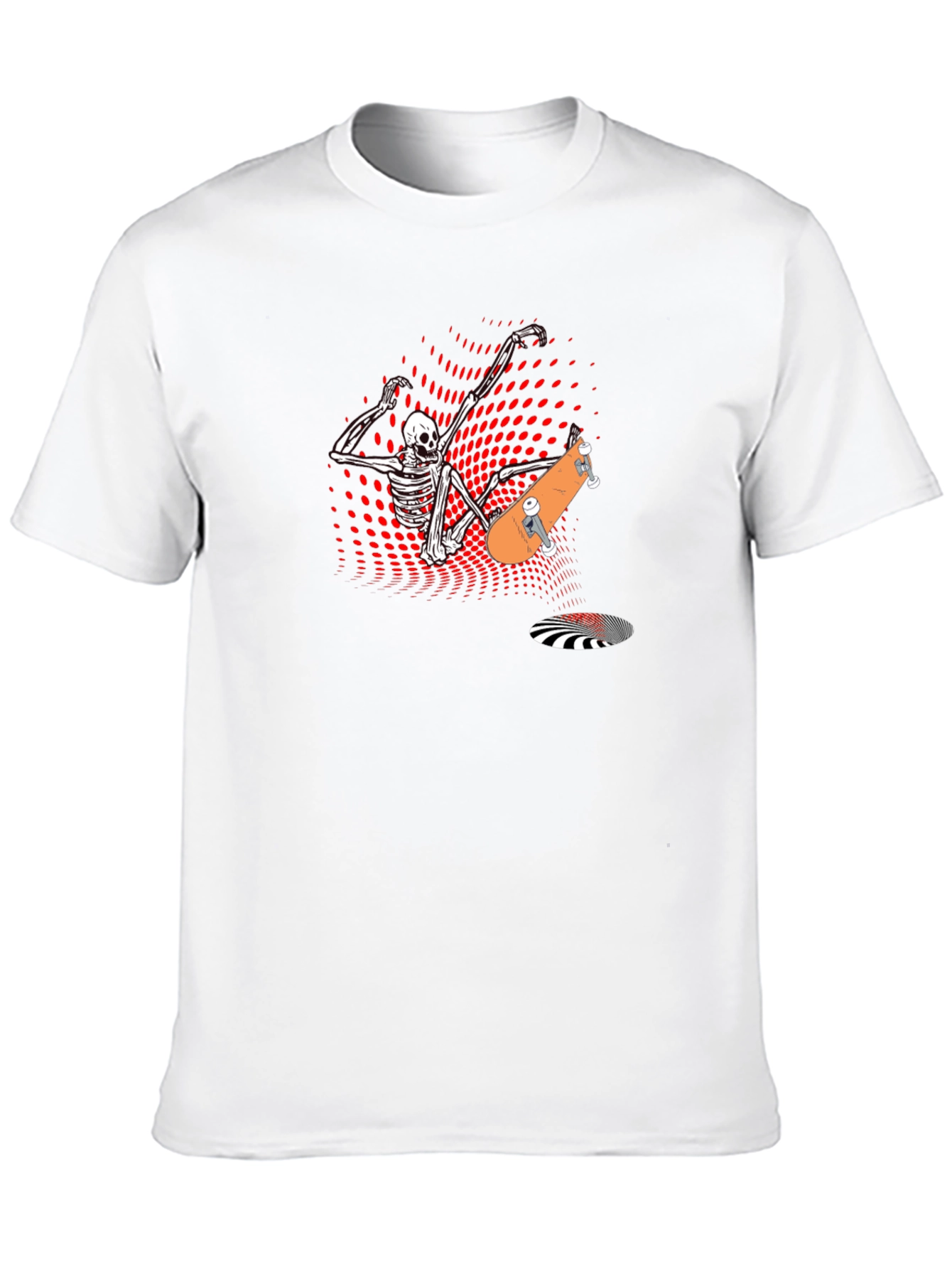 Skateboard Skeleton Graphic Tee - Cool & Edgy Design