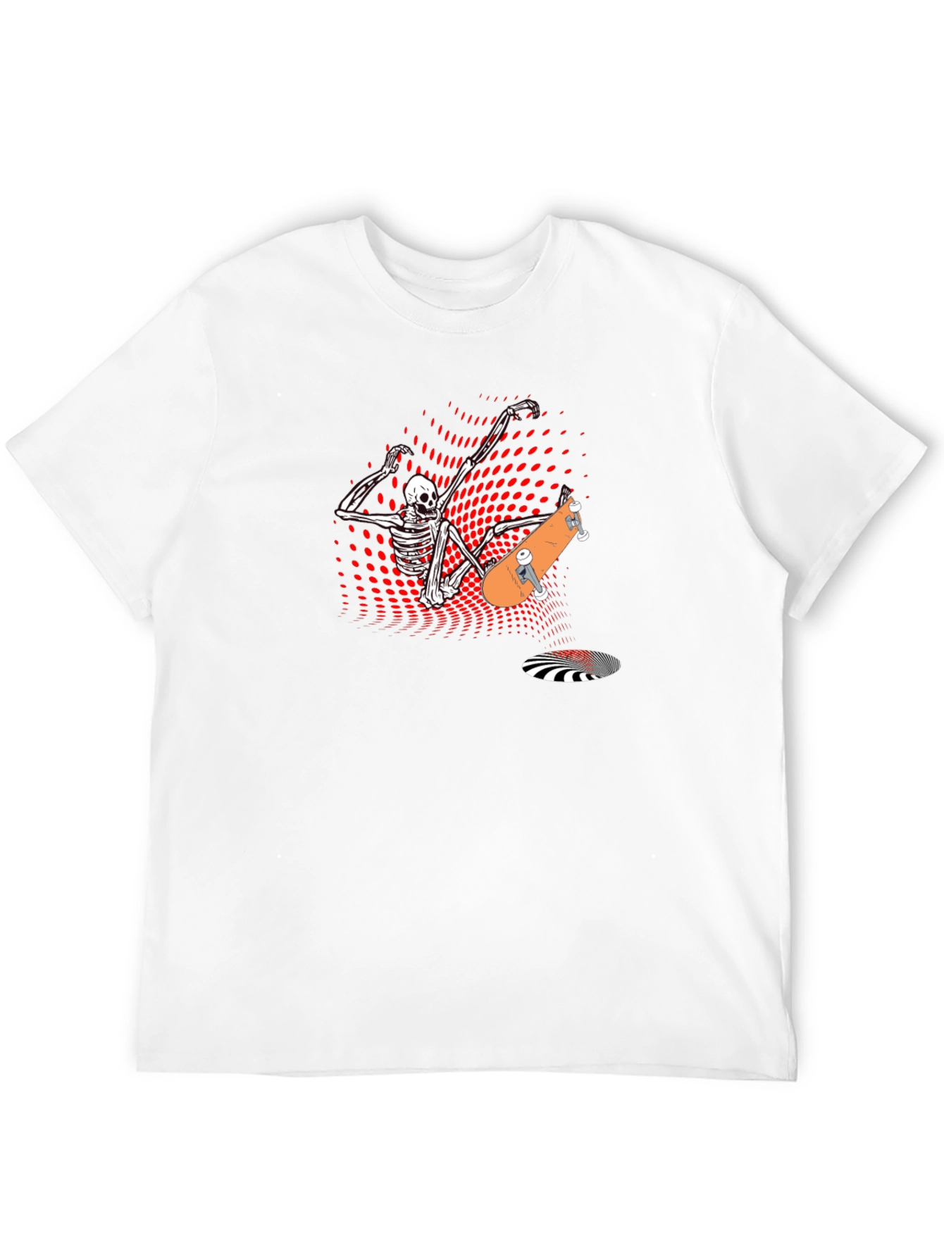 Skateboard Skeleton Graphic Tee - Cool & Edgy Design