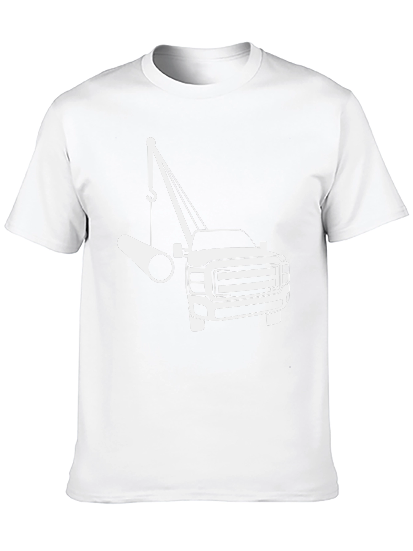Crane Truck T-Shirt - Black Graphic Tee