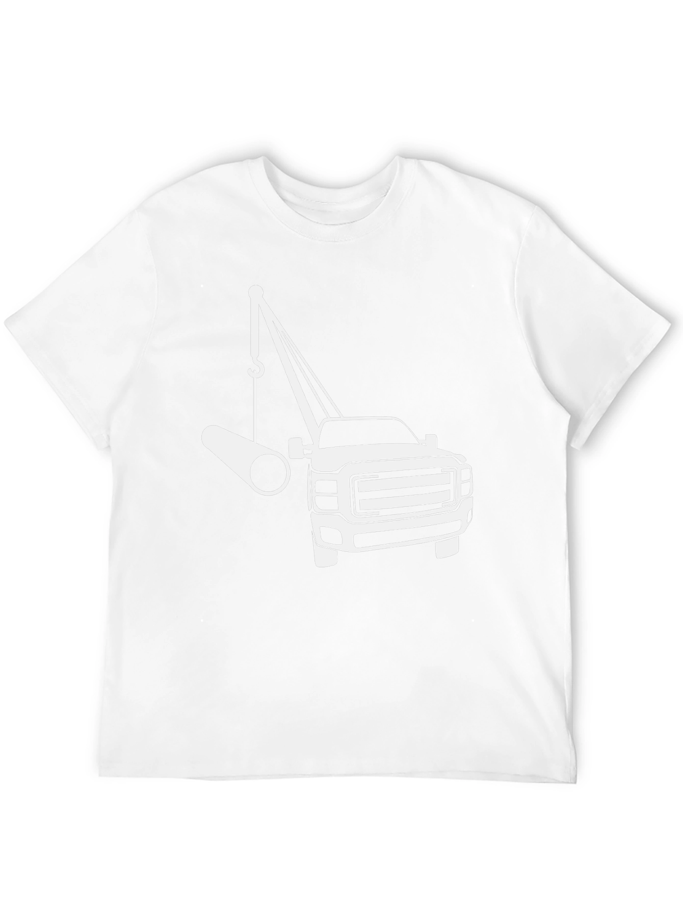 Crane Truck T-Shirt - Black Graphic Tee