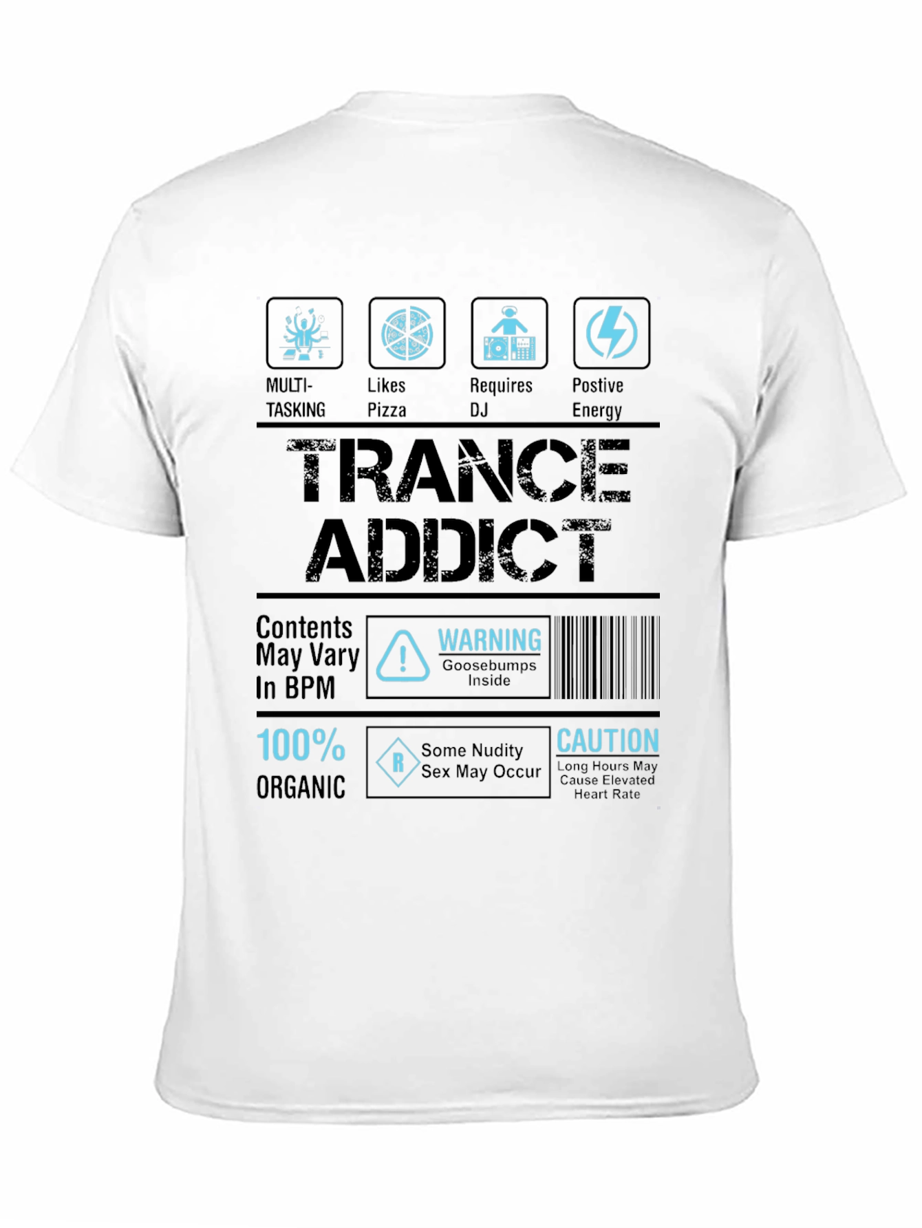Trance Addict Graphic T-Shirt EDM Rave Festival Gear