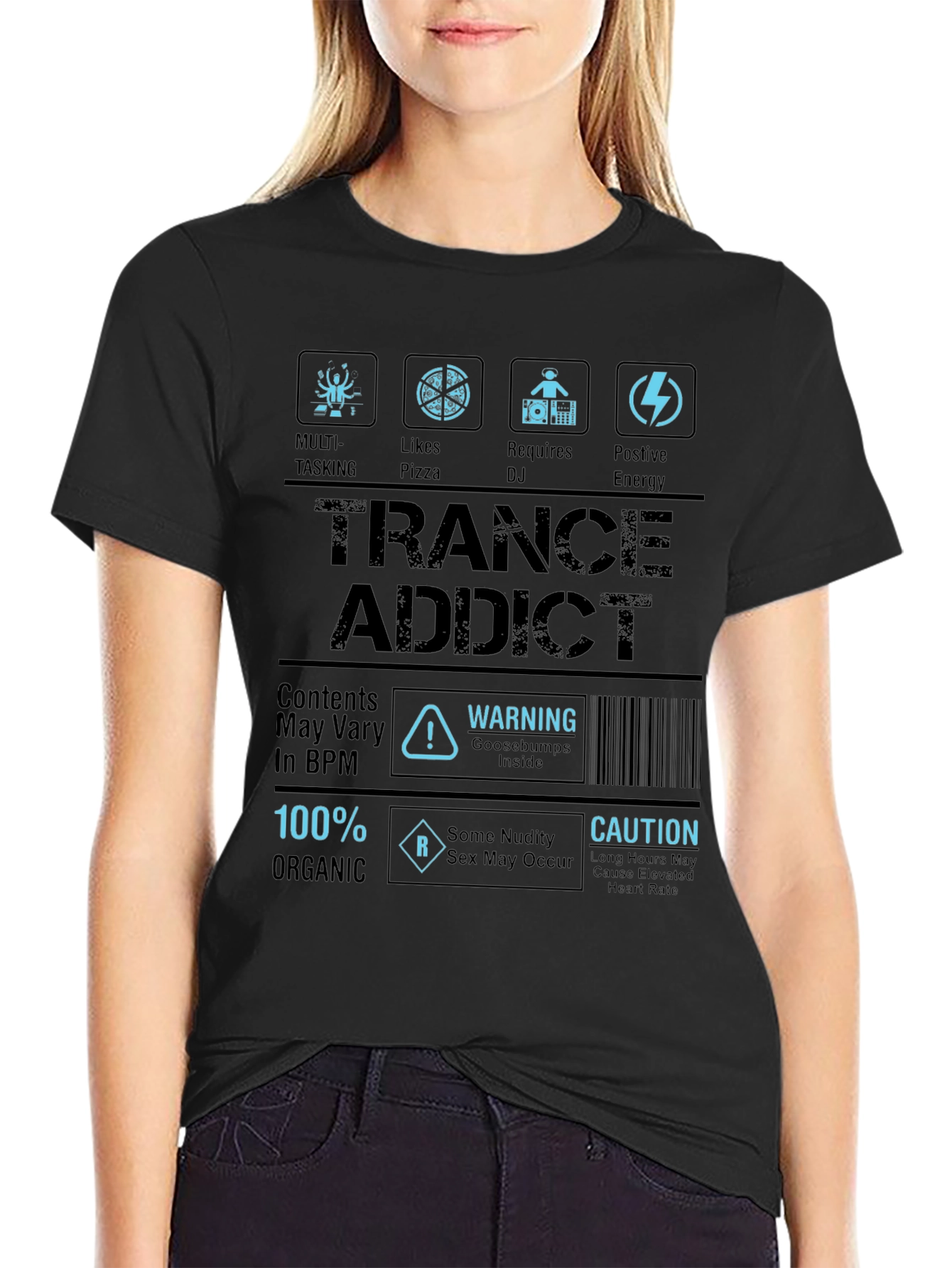 Trance Addict Graphic T-Shirt EDM Rave Festival Gear