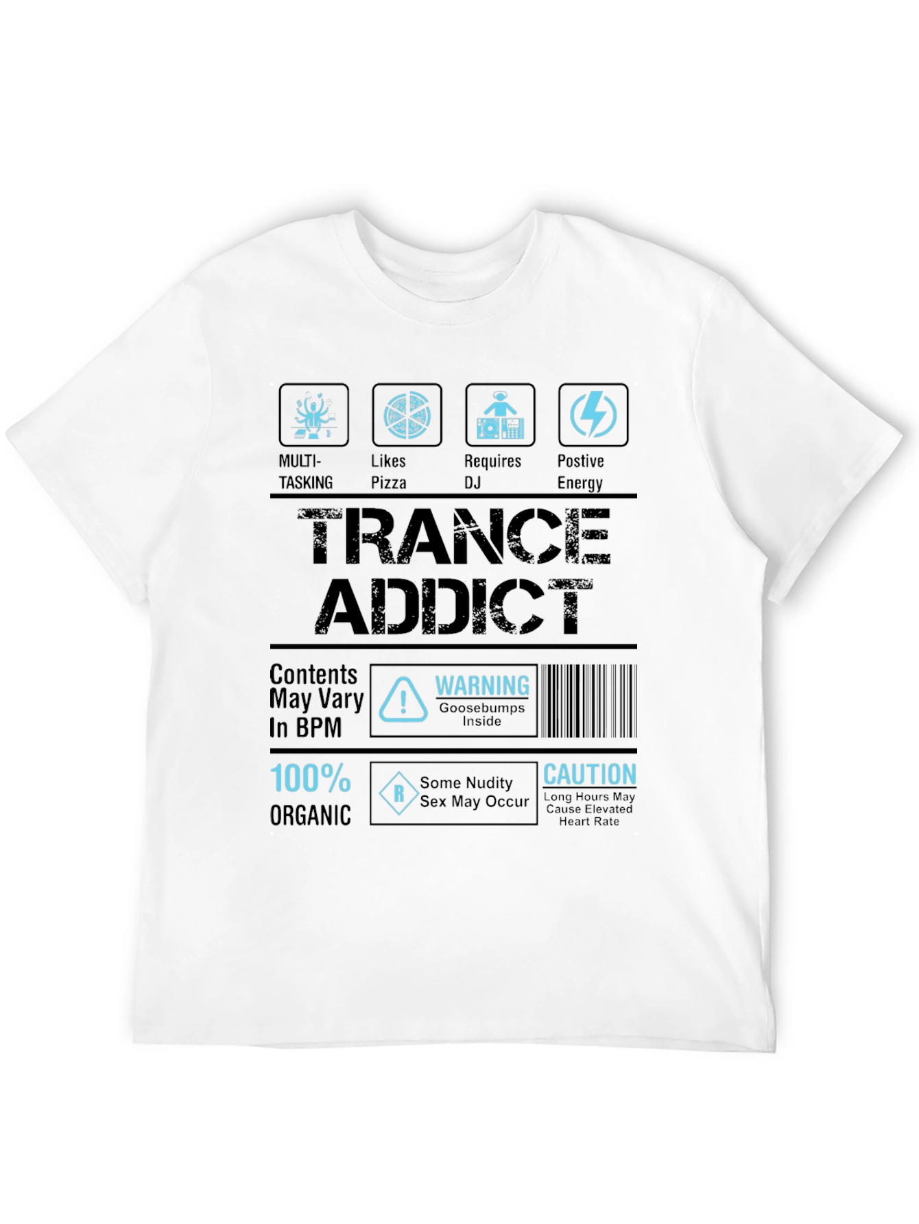 Trance Addict Graphic T-Shirt EDM Rave Festival Gear