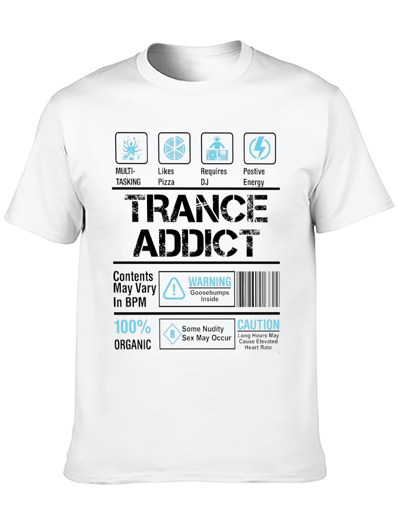 Trance Addict Graphic T-Shirt EDM Rave Festival Gear