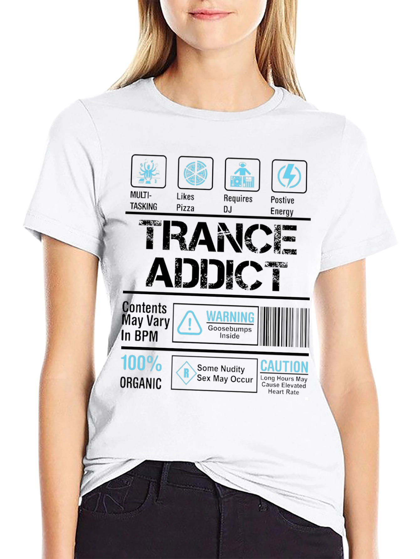 Trance Addict Graphic T-Shirt EDM Rave Festival Gear