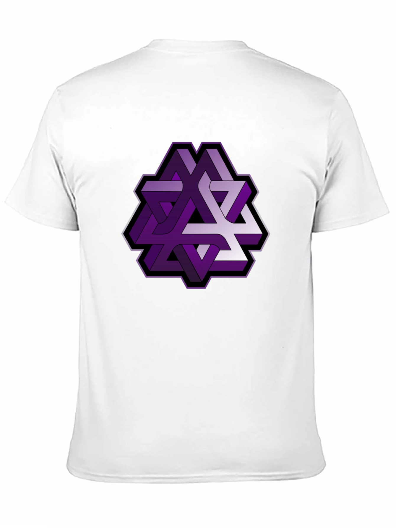 Geometric Illusion Mens Black T-Shirt
