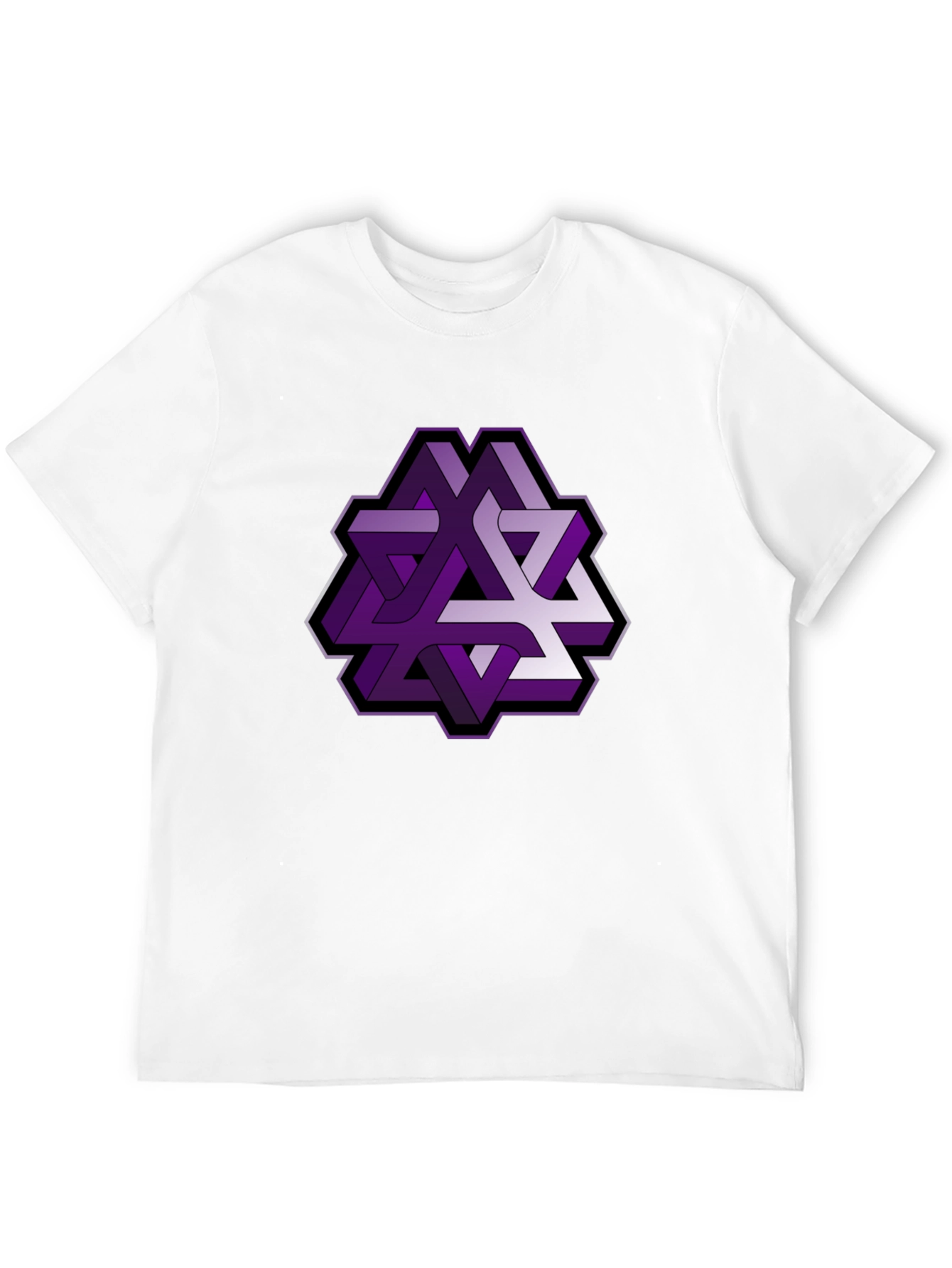 Geometric Illusion Mens Black T-Shirt