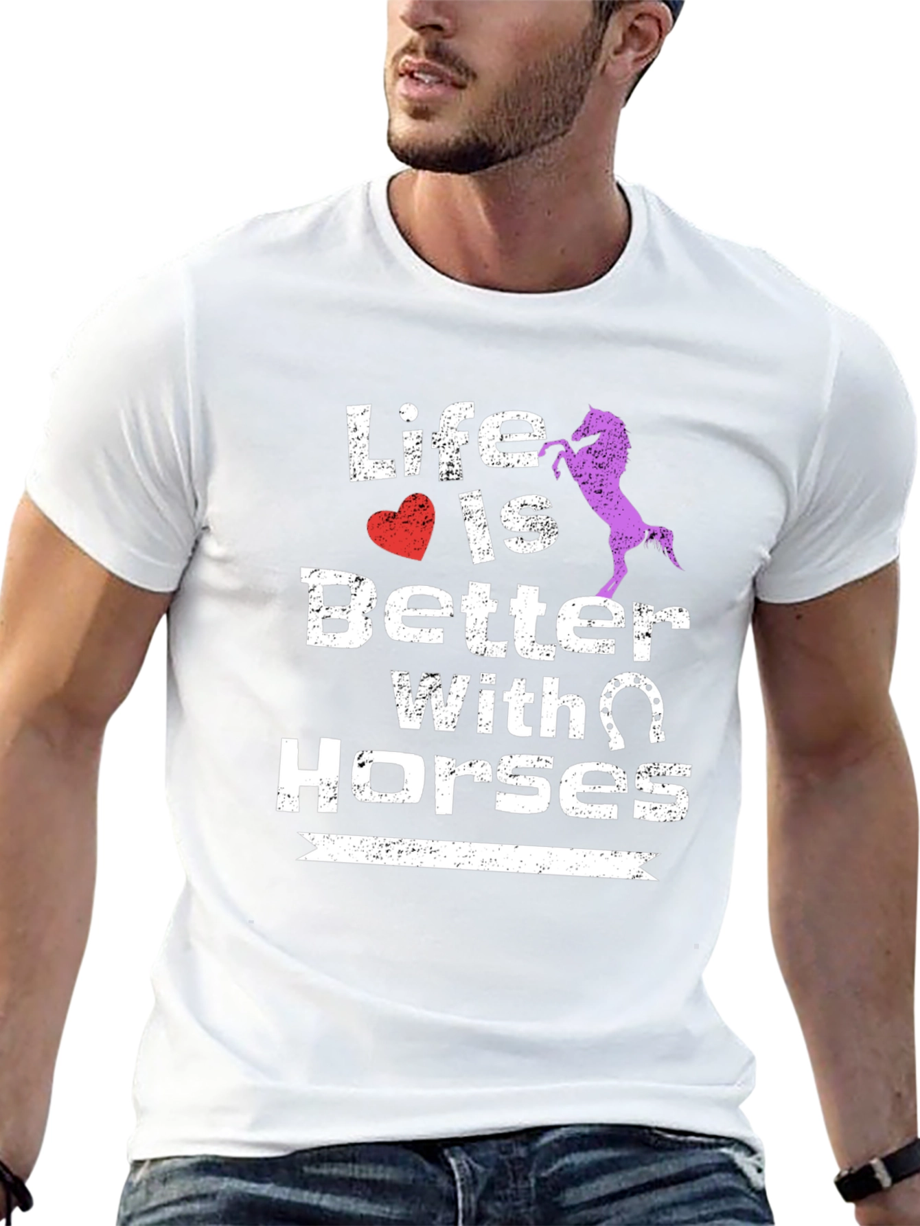 Life is Better with Horses Graphic T-Shirt