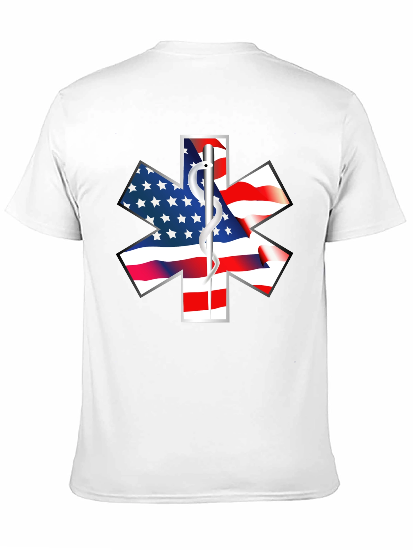 American Flag EMT Star of Life T-Shirt