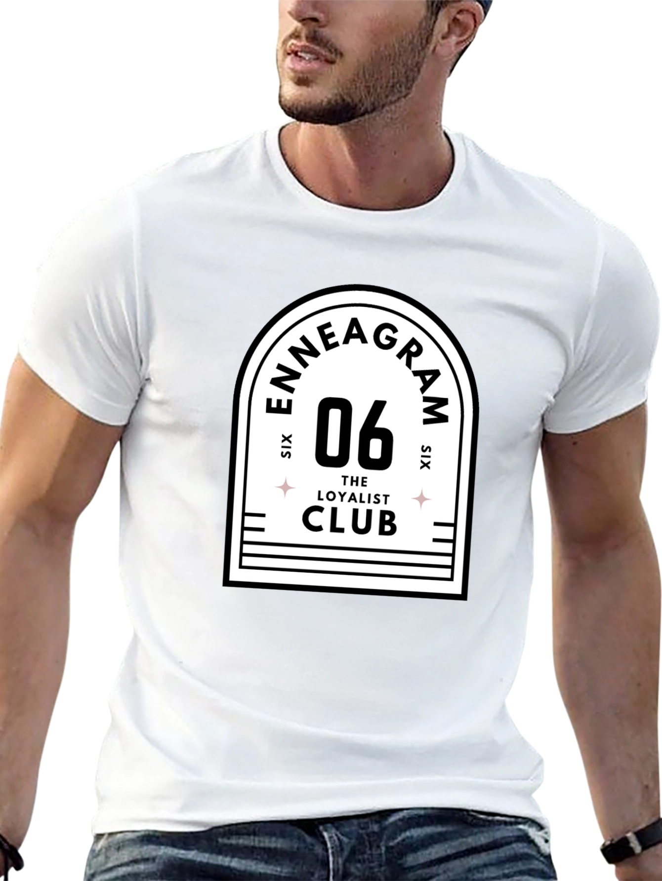 Enneagram 06 The Loyalist Club Black T-Shirt