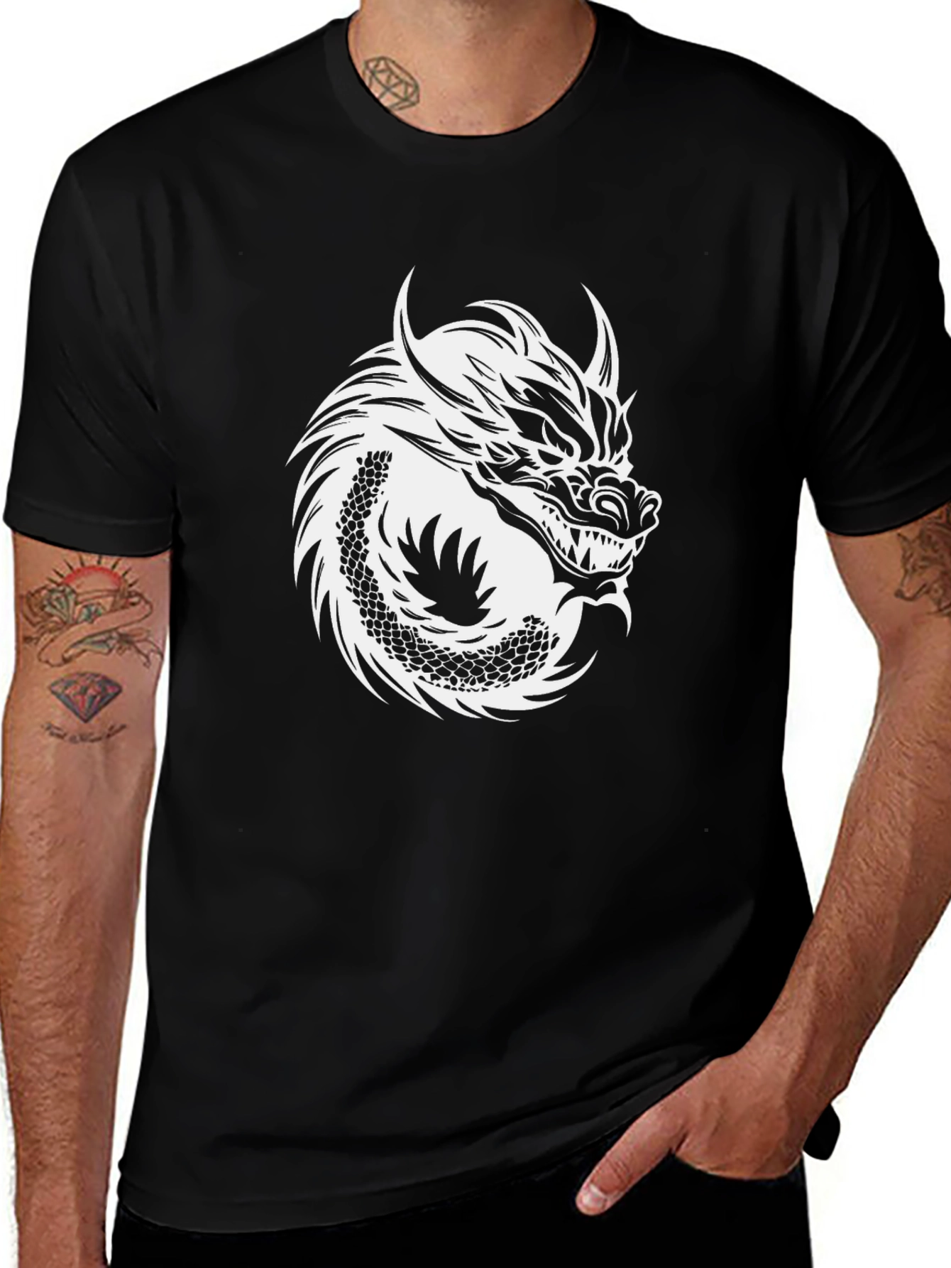 Dragon Graphic Black Tee