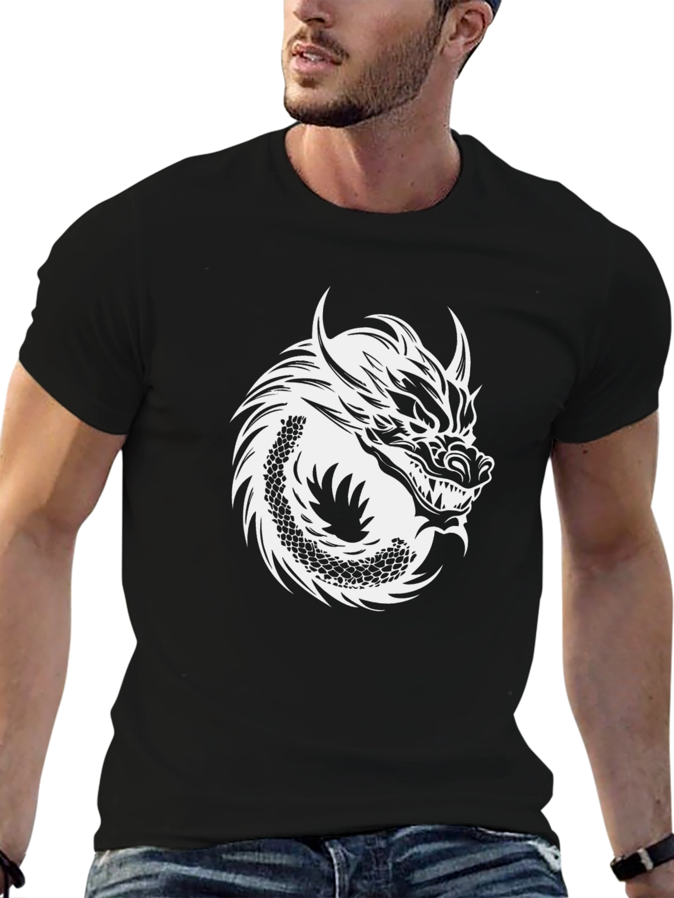 Dragon Graphic Black Tee