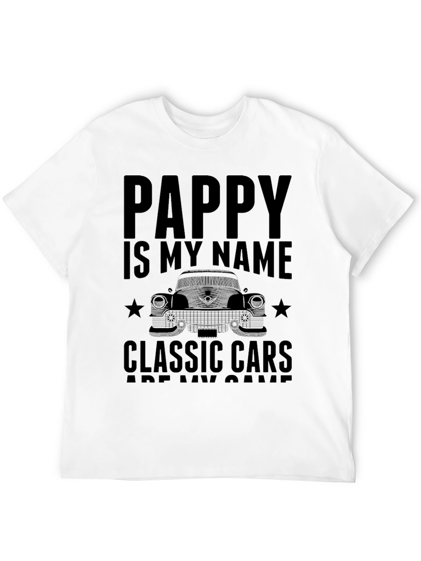 Pappy Classic Car T-Shirt - Name & Game