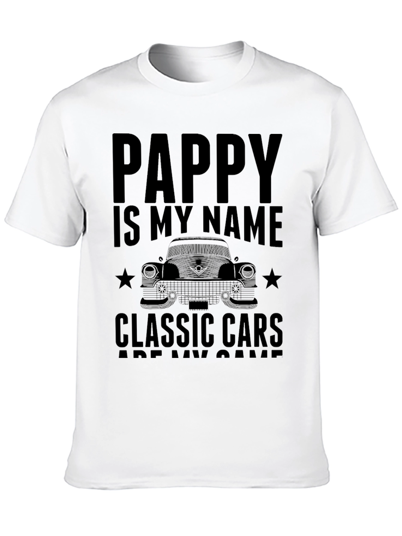 Pappy Classic Car T-Shirt - Name & Game
