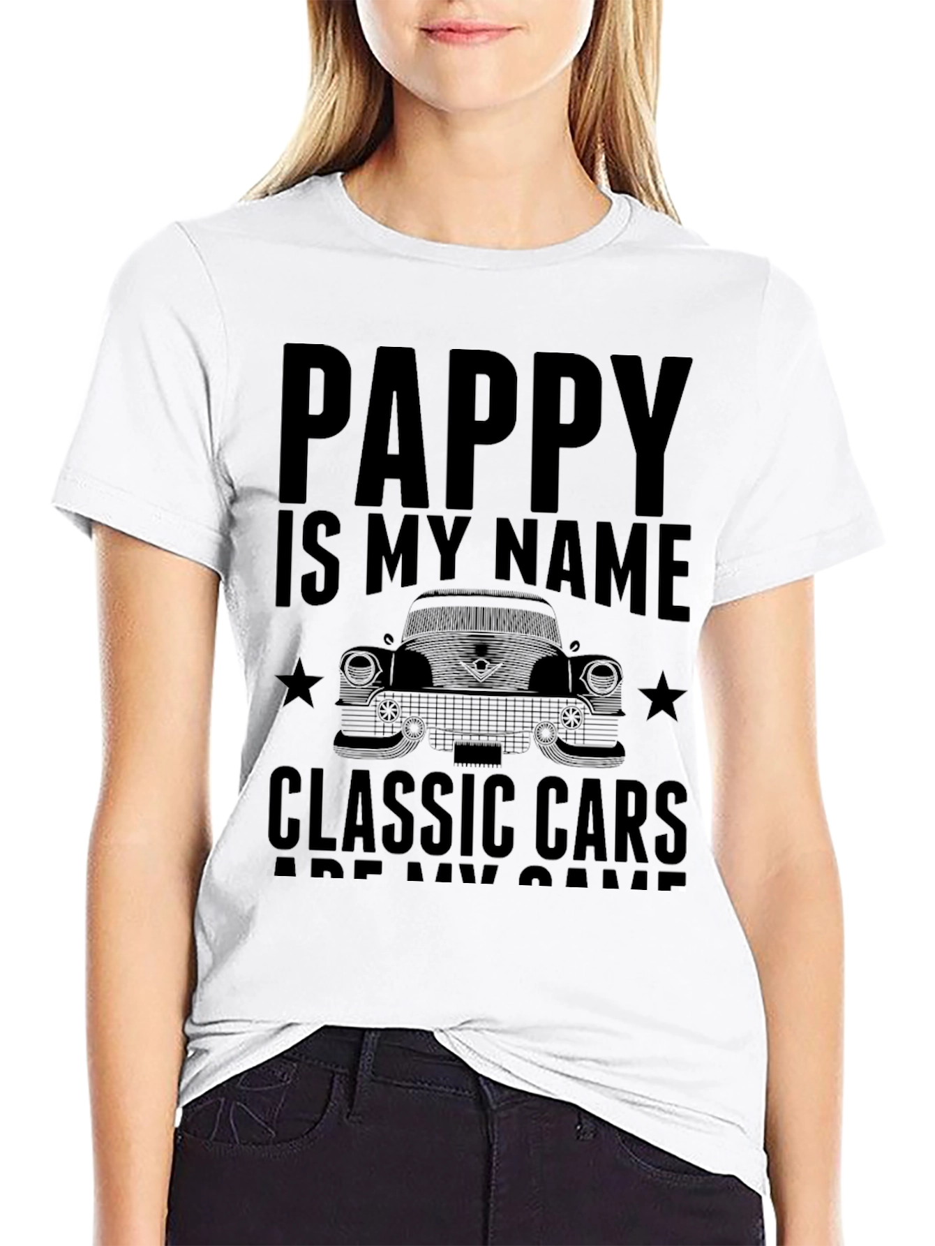 Pappy Classic Car T-Shirt - Name & Game