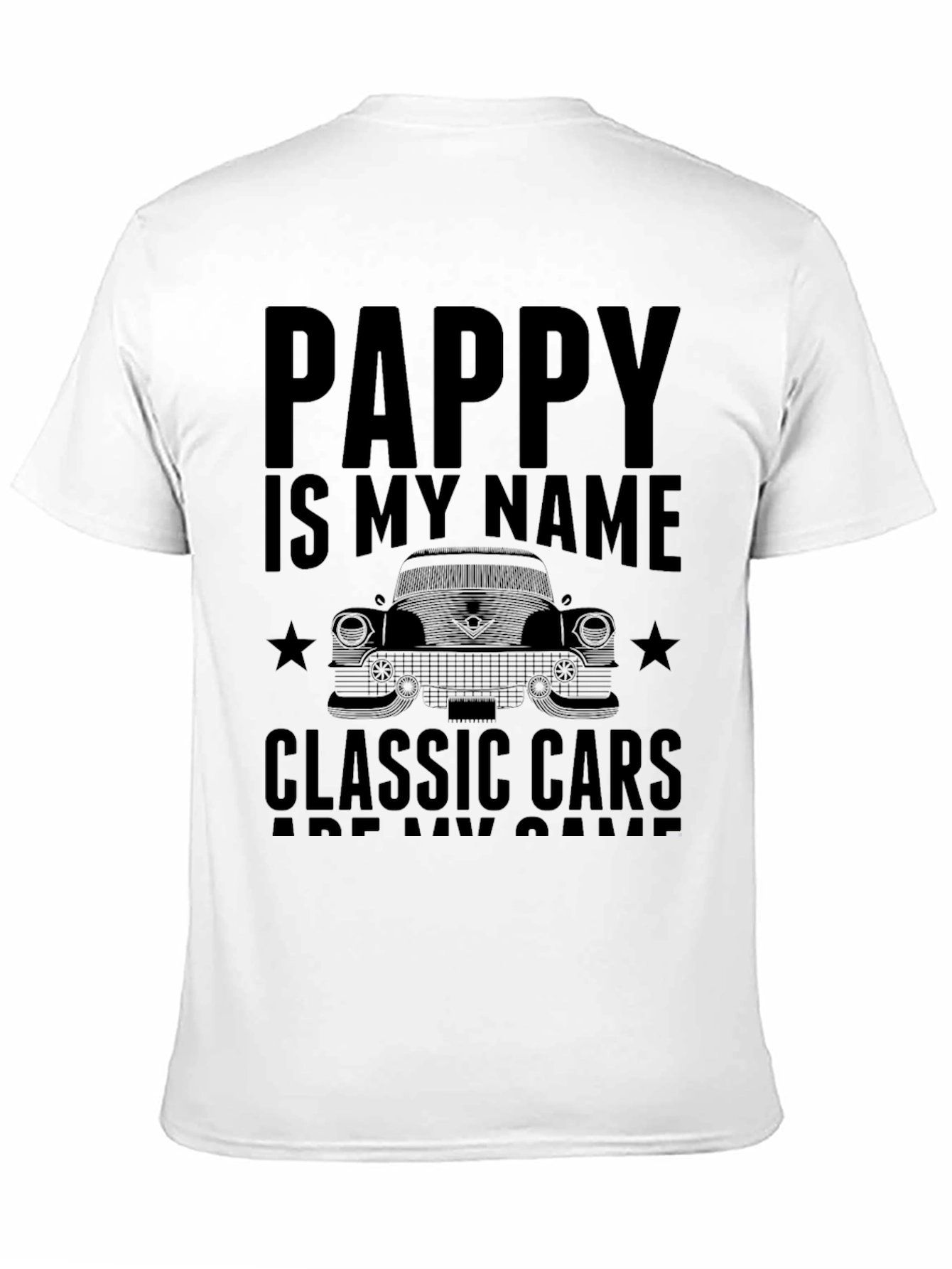 Pappy Classic Car T-Shirt - Name & Game