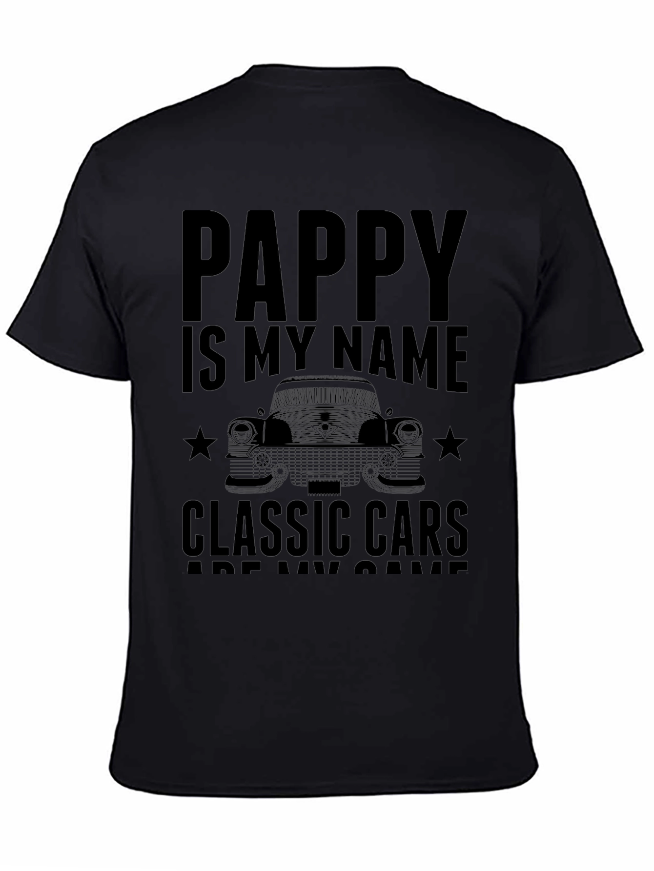 Pappy Classic Car T-Shirt - Name & Game
