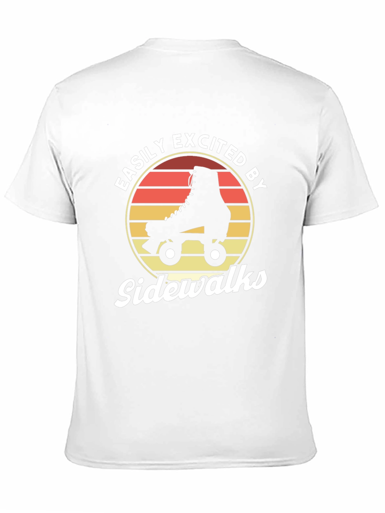 Easily Excited by Sidewalks Roller Skate Graphic T-Shirt
