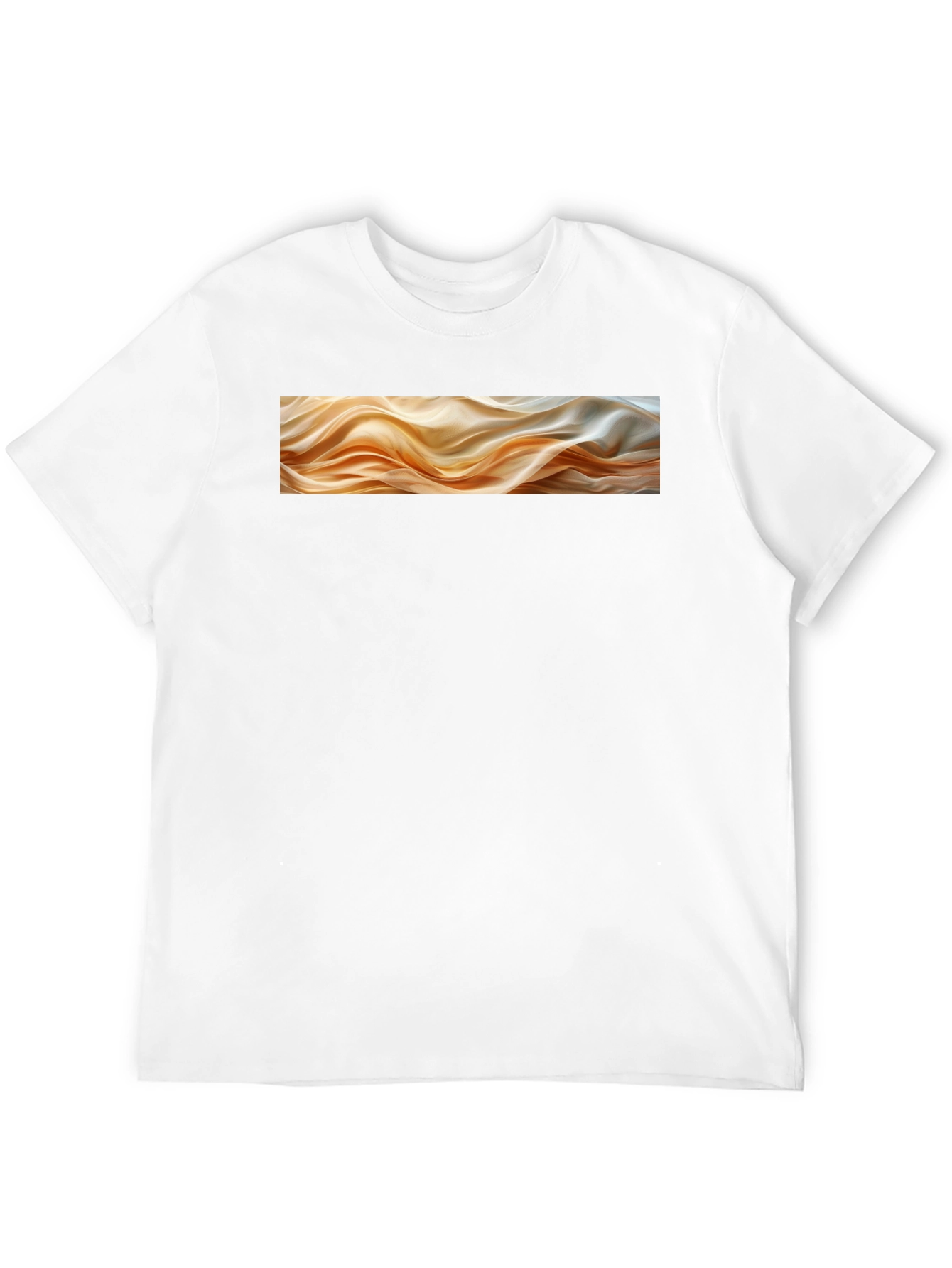 Abstract Waves Graphic Black T-Shirt