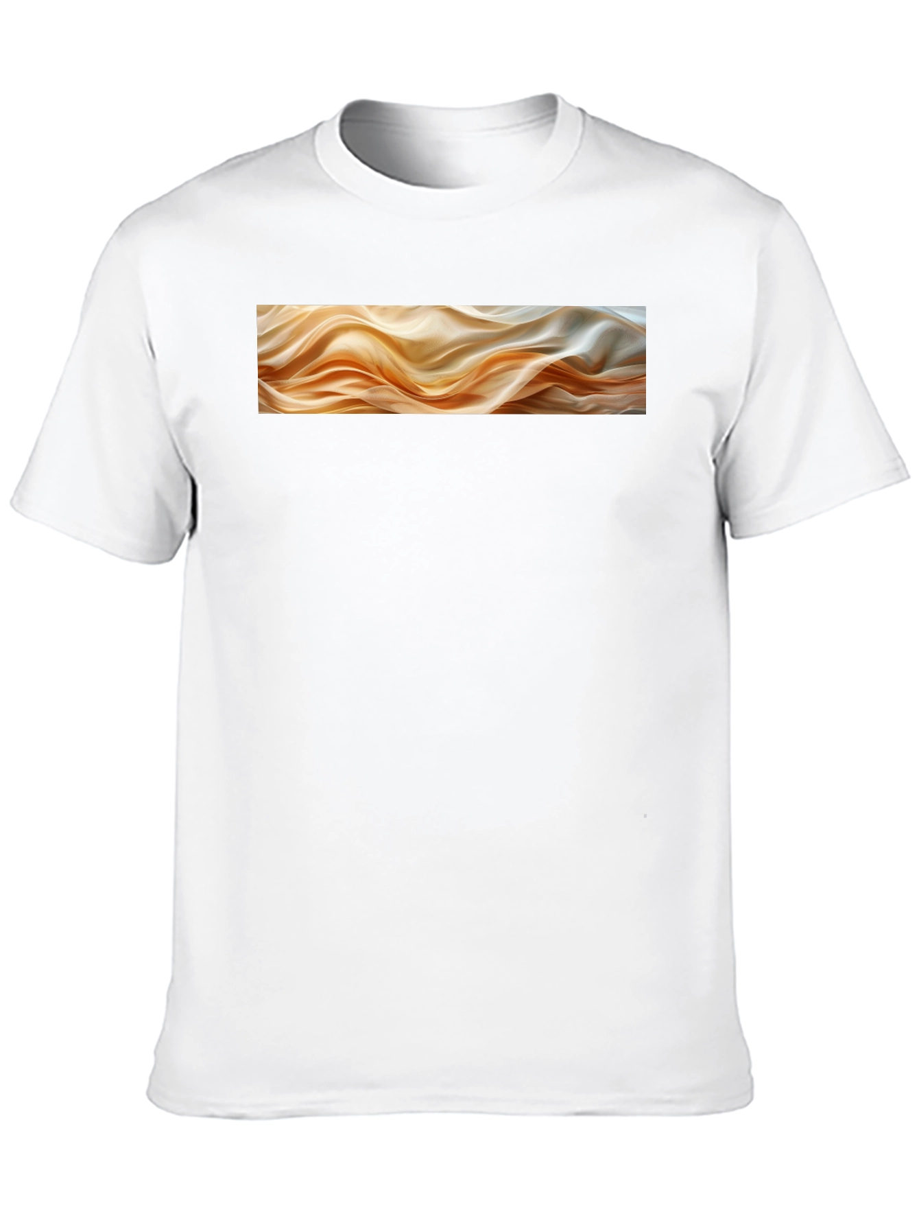 Abstract Waves Graphic Black T-Shirt