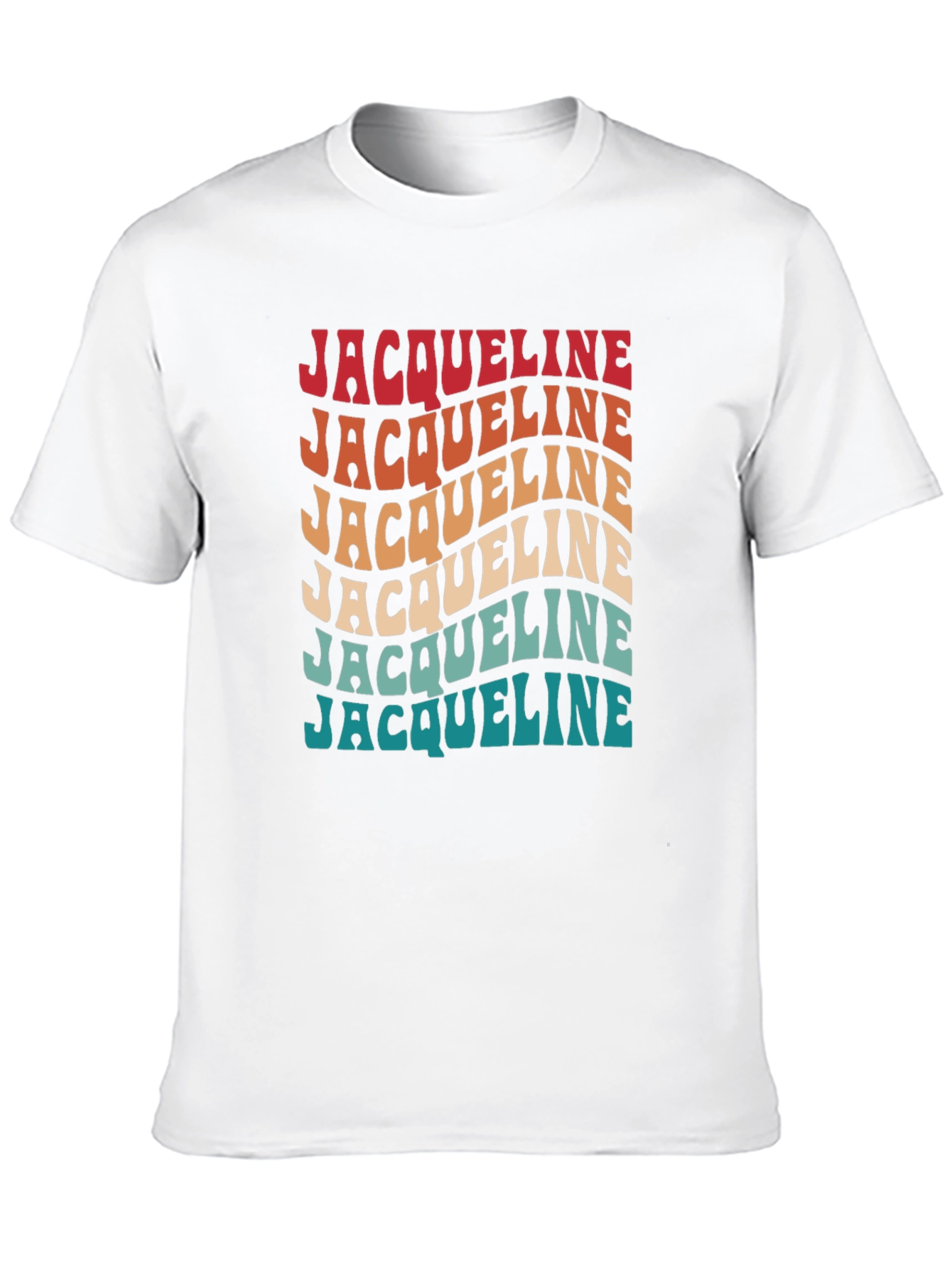 Jacqueline Retro Wavy Text T-Shirt