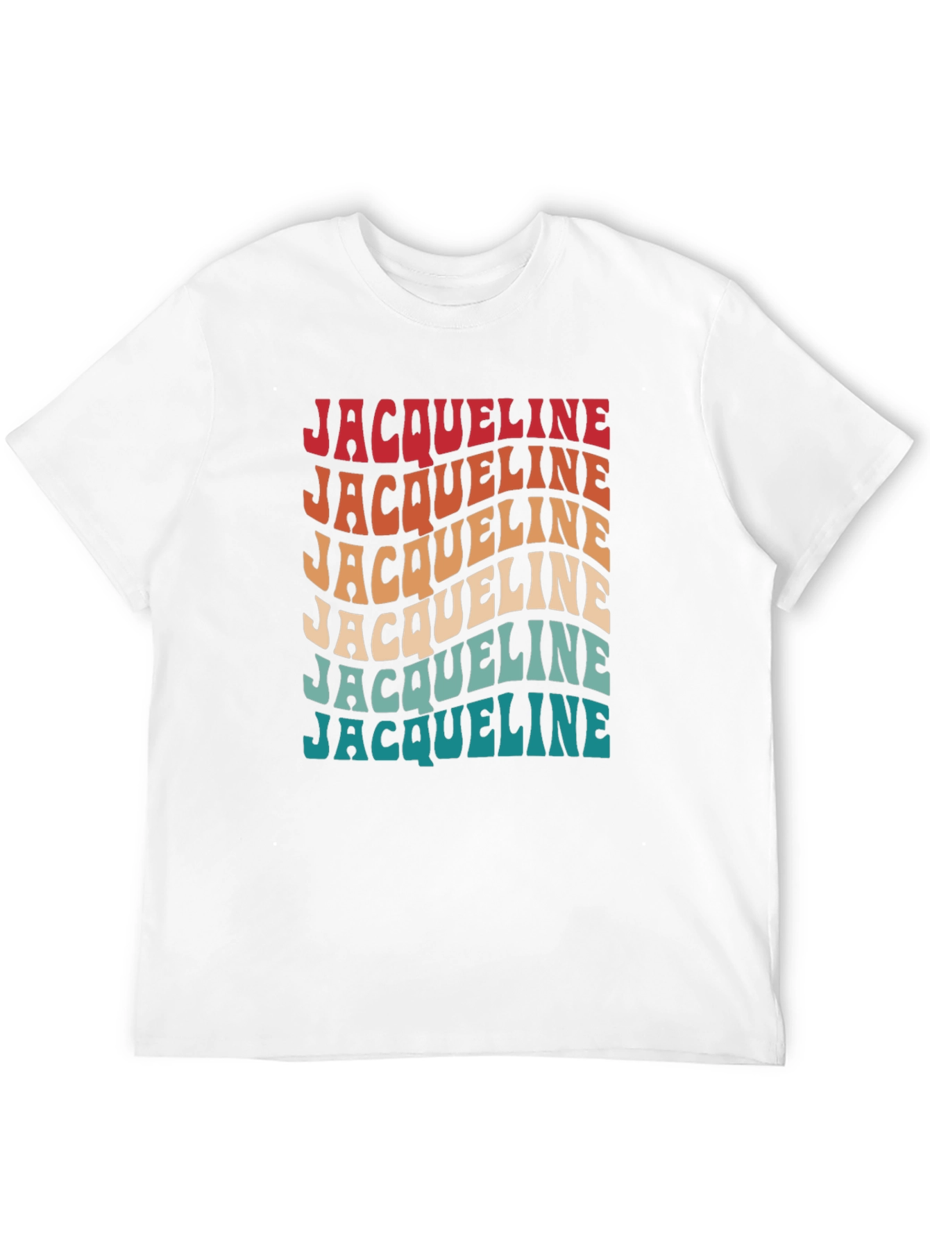 Jacqueline Retro Wavy Text T-Shirt