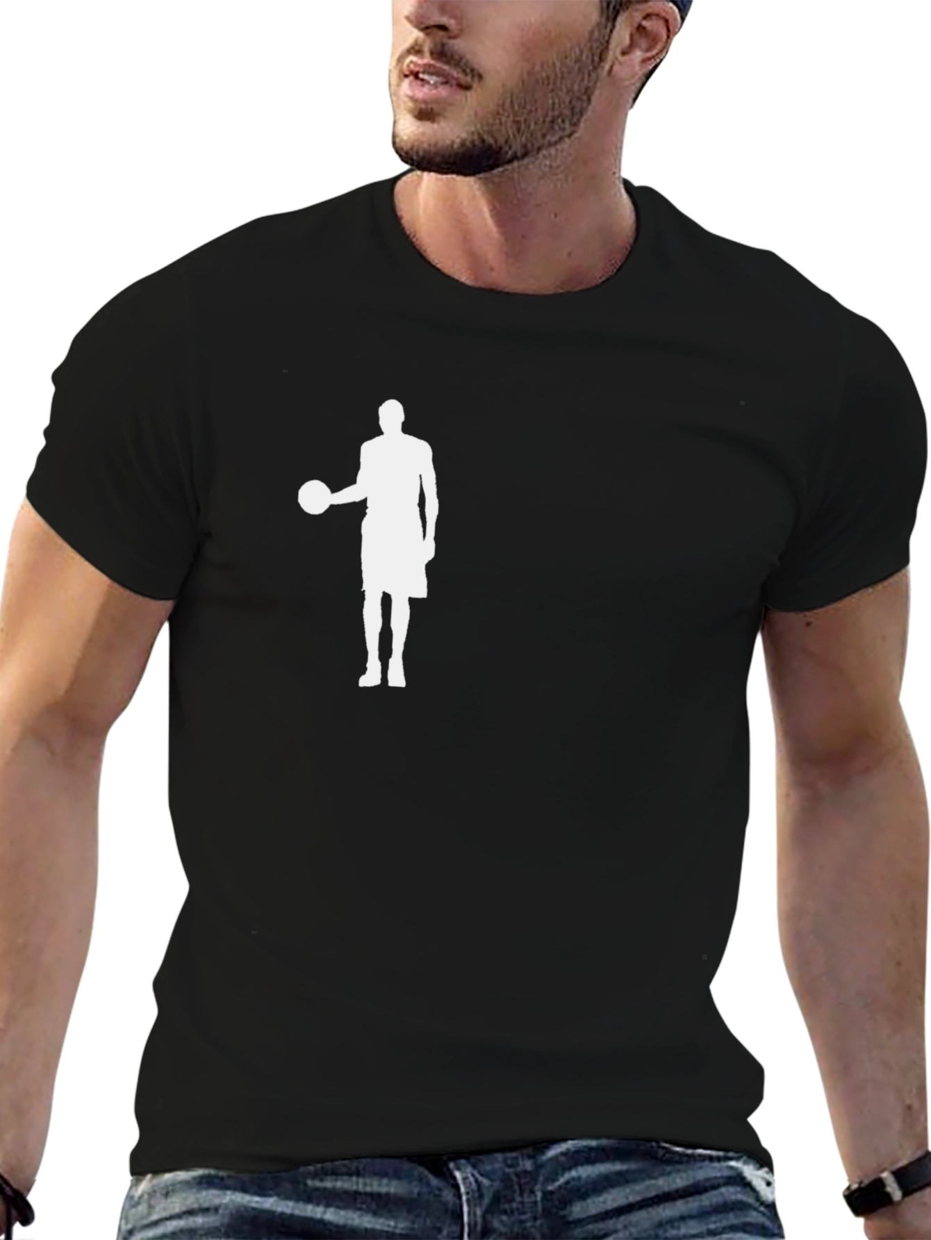 Basketball Player Graphic Black T-Shirt