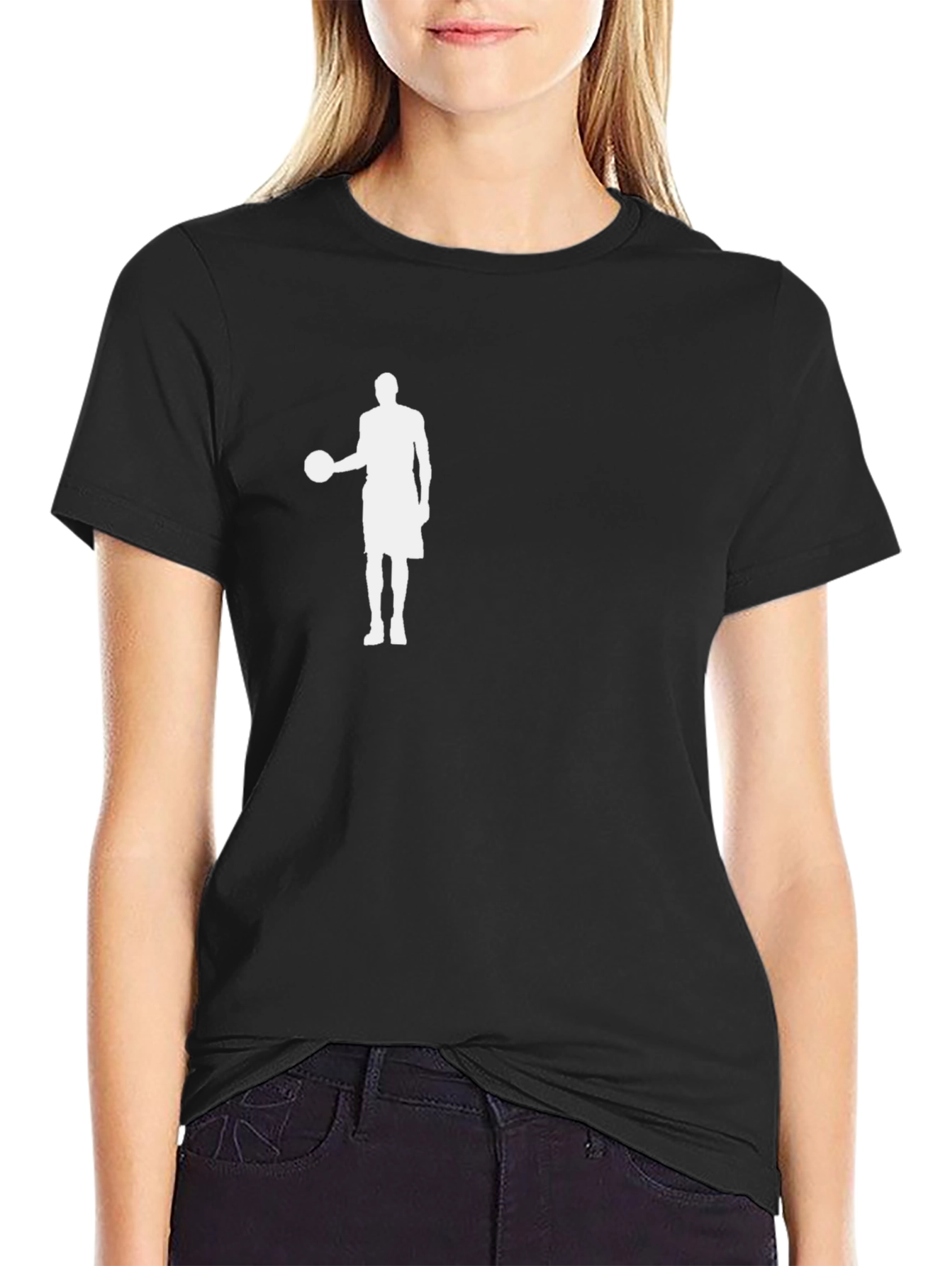 Basketball Player Graphic Black T-Shirt