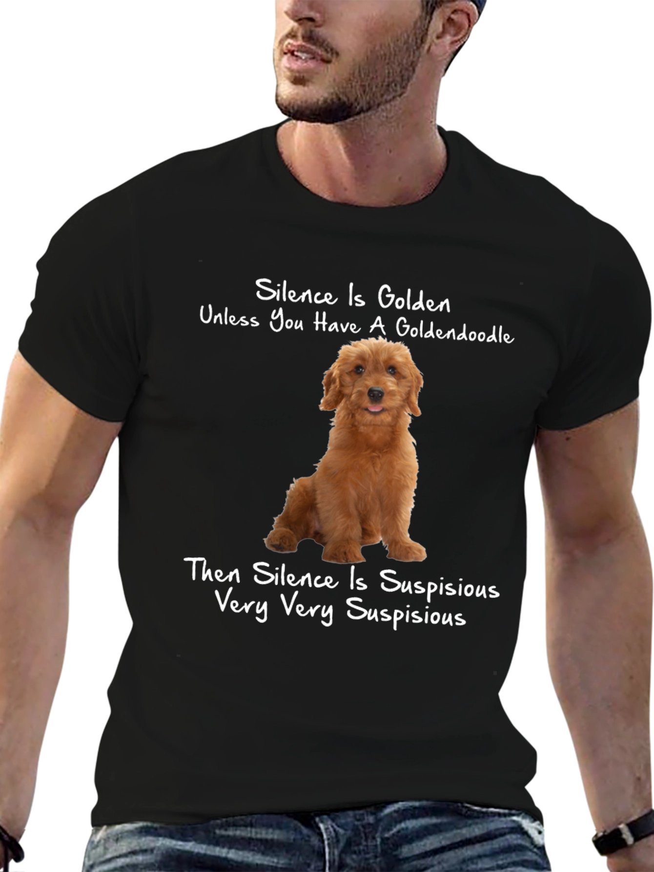Goldendoodle Silence Humor T-Shirt