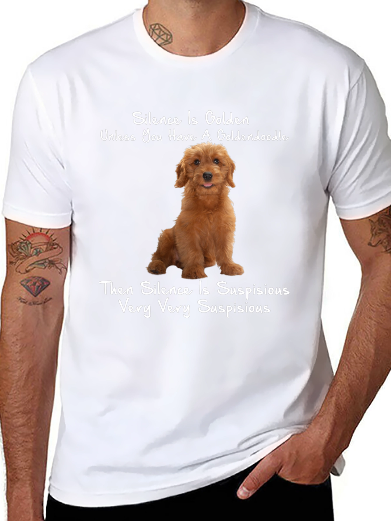 Goldendoodle Silence Humor T-Shirt