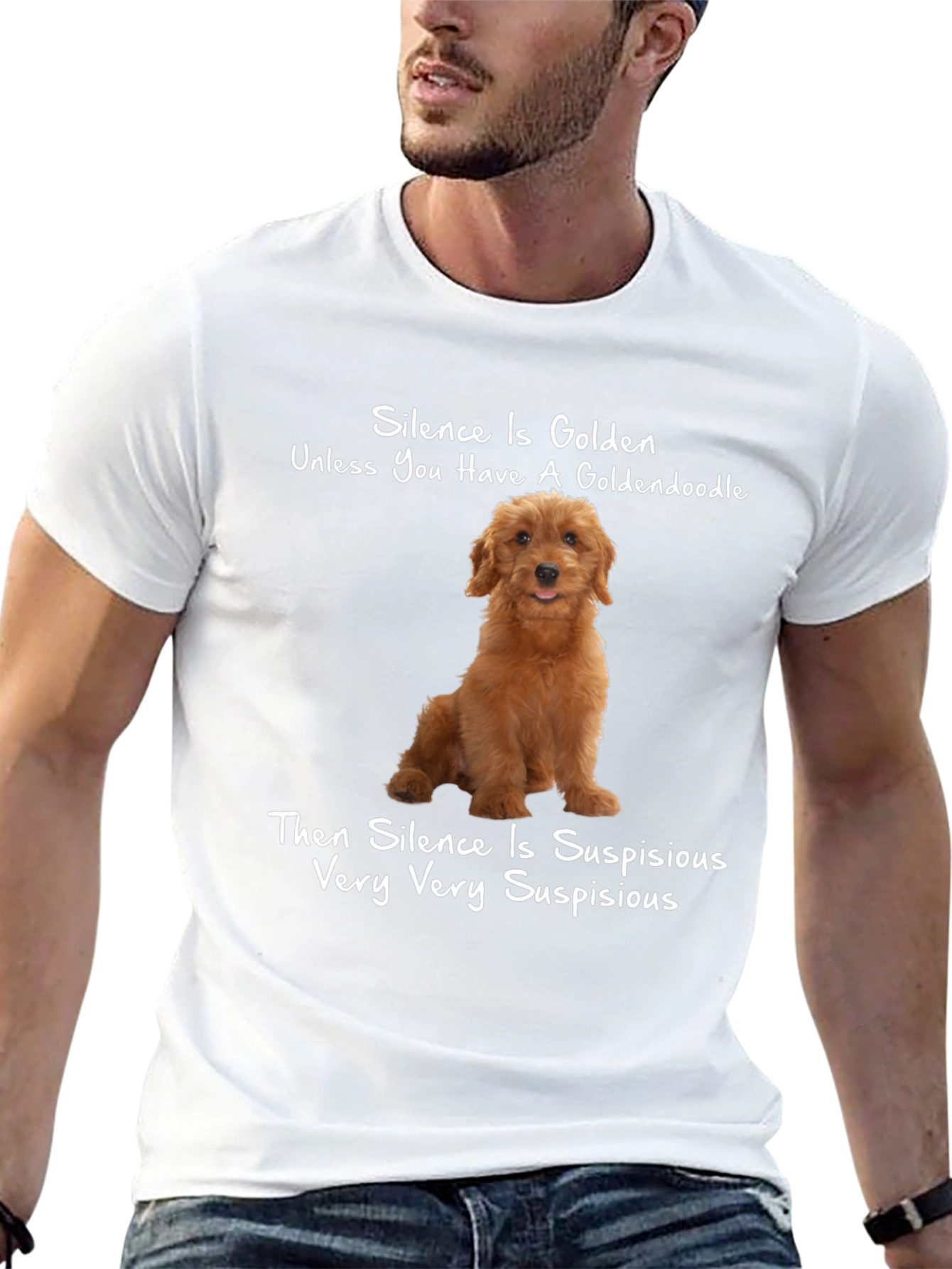 Goldendoodle Silence Humor T-Shirt
