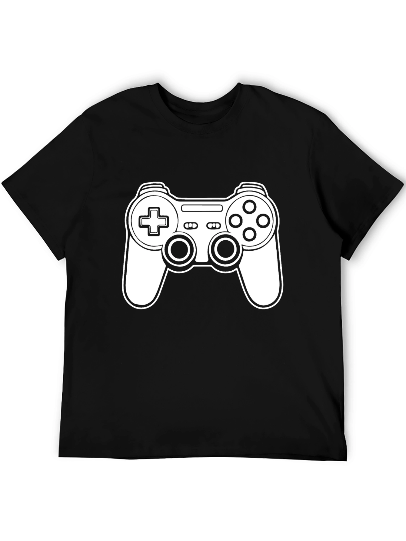 Gamer T-Shirt - Black Cotton - Game Controller Graphic
