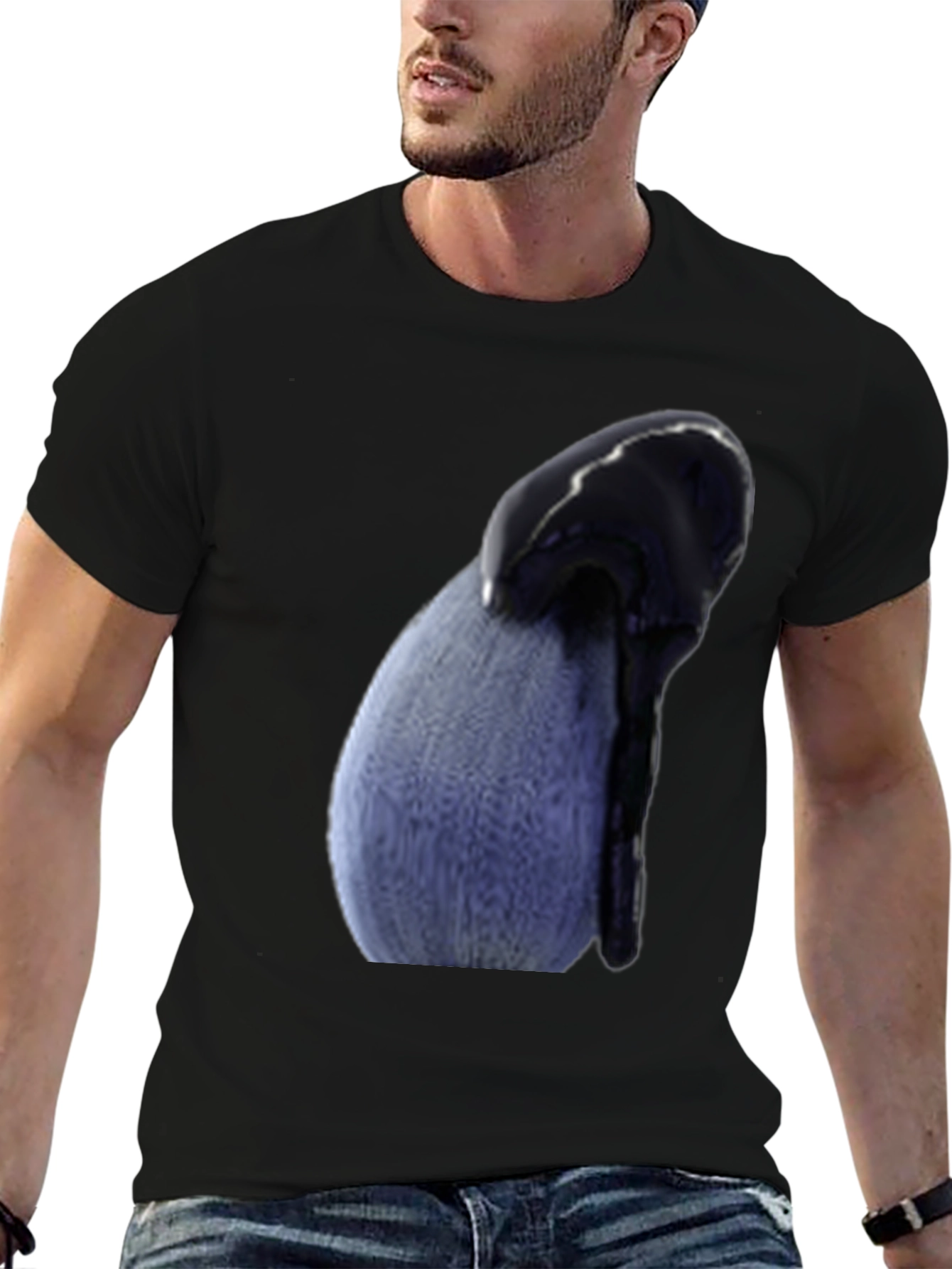 Unique Egg & Dripping Paint Graphic Tee
