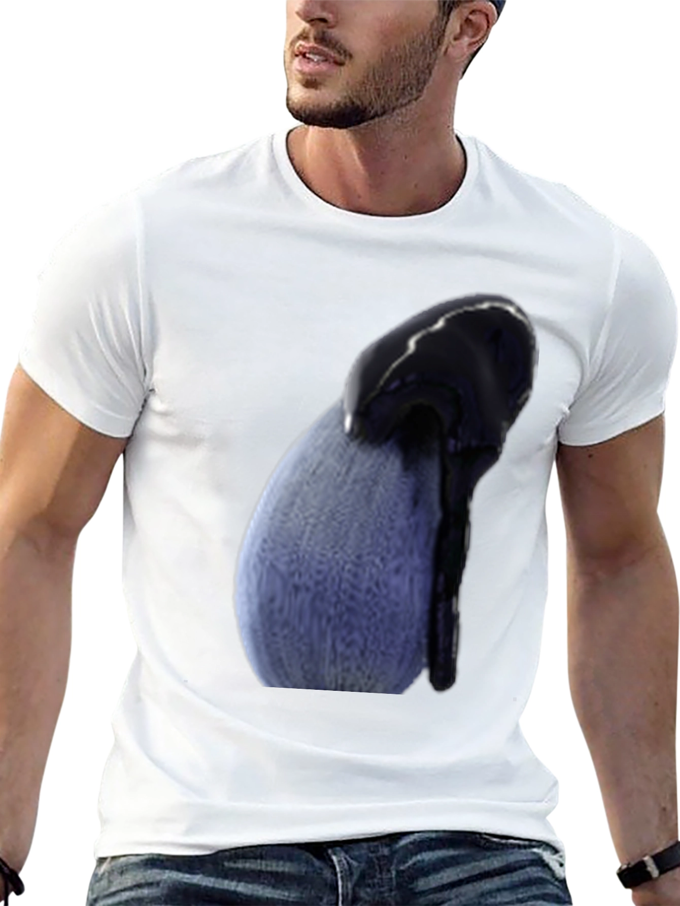Unique Egg & Dripping Paint Graphic Tee