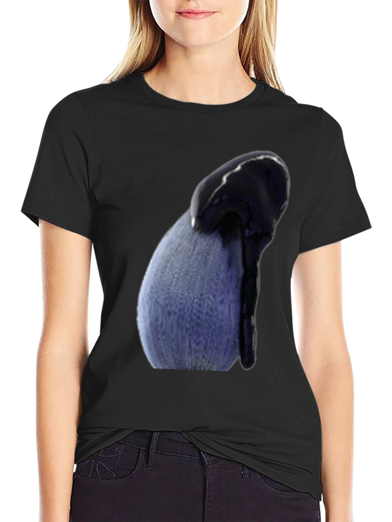 Unique Egg & Dripping Paint Graphic Tee