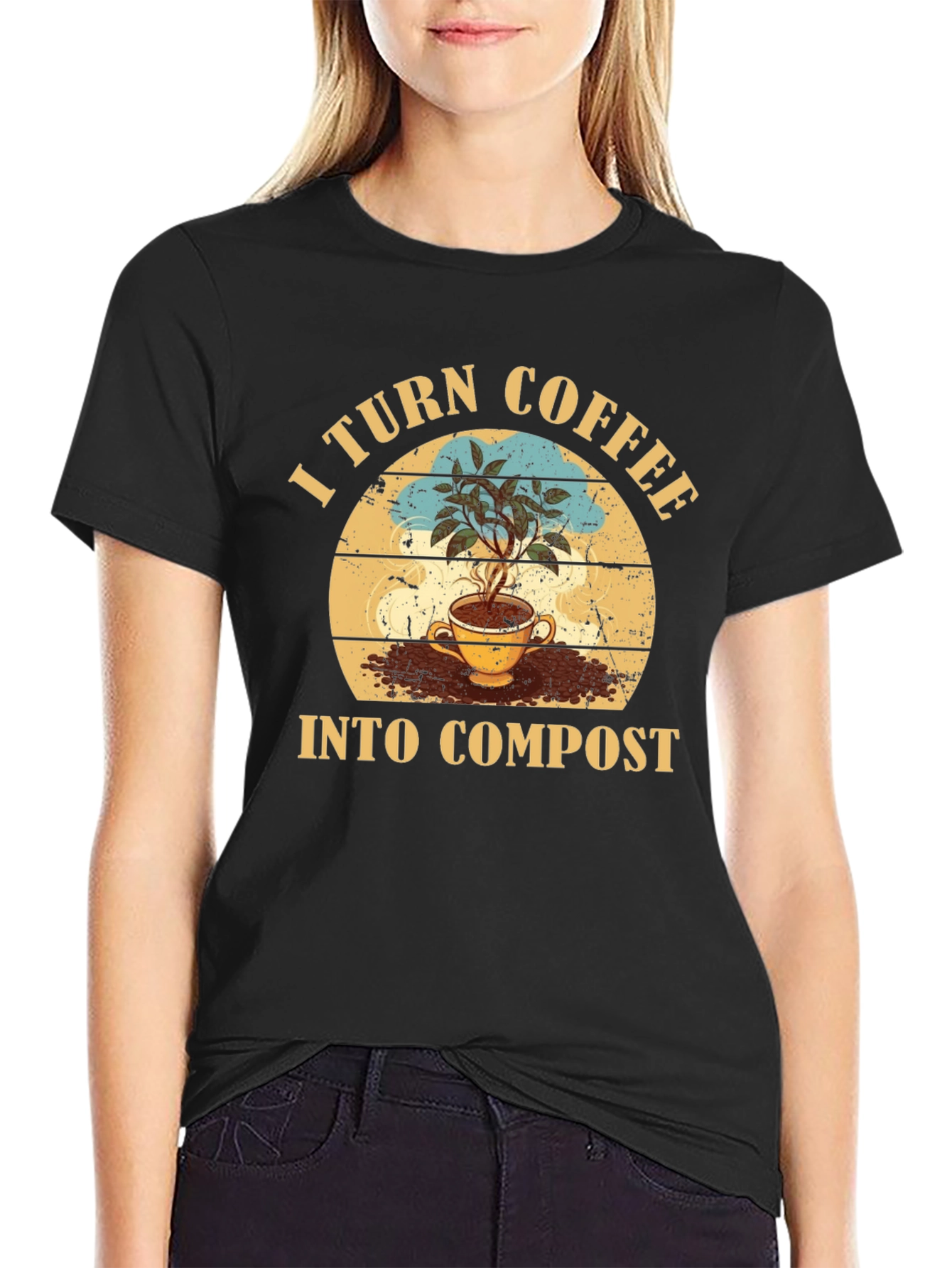 I Turn Coffee Into Compost T-Shirt - Gardening Tee