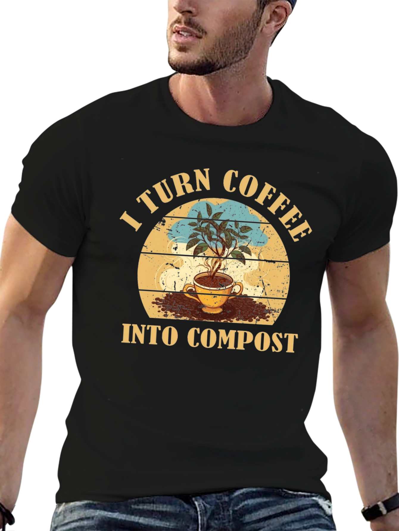 I Turn Coffee Into Compost T-Shirt - Gardening Tee