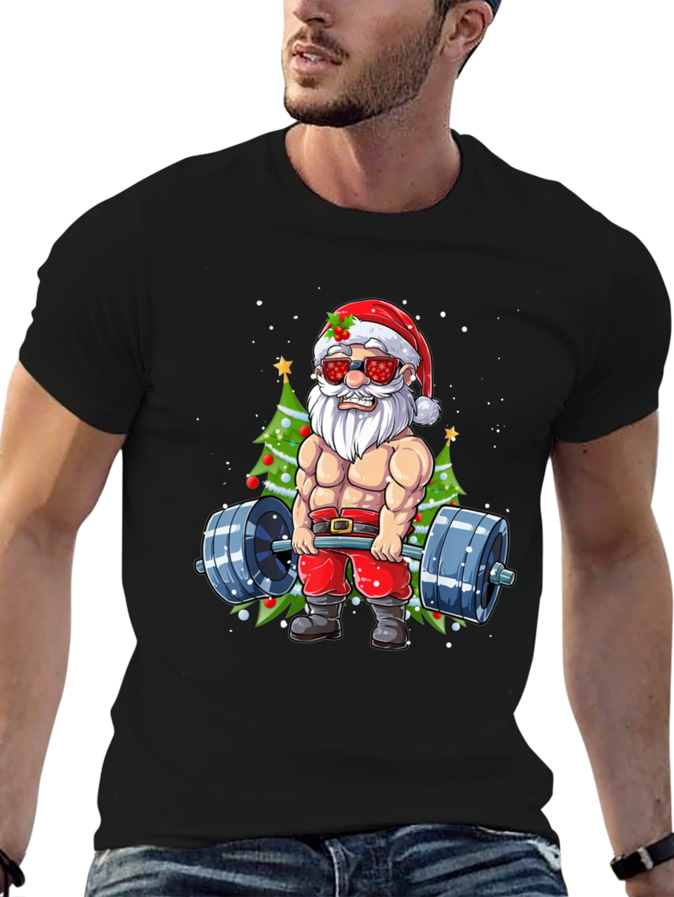 Santa Claus Gym Workout T-Shirt